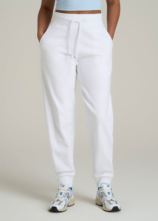 A.T. Basics Athletic Joggers for Tall Women in Optic White