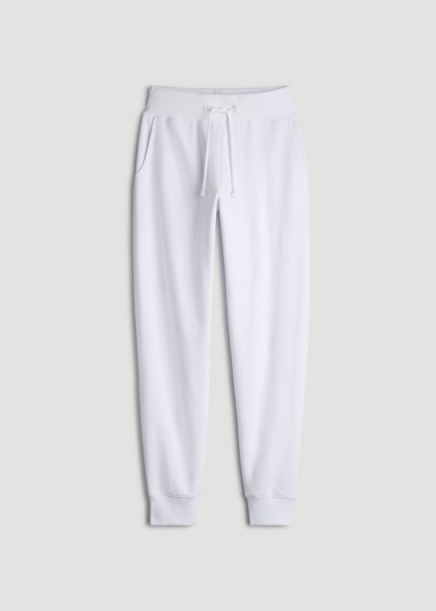 A.T. Basics Athletic Joggers for Tall Women in Optic White