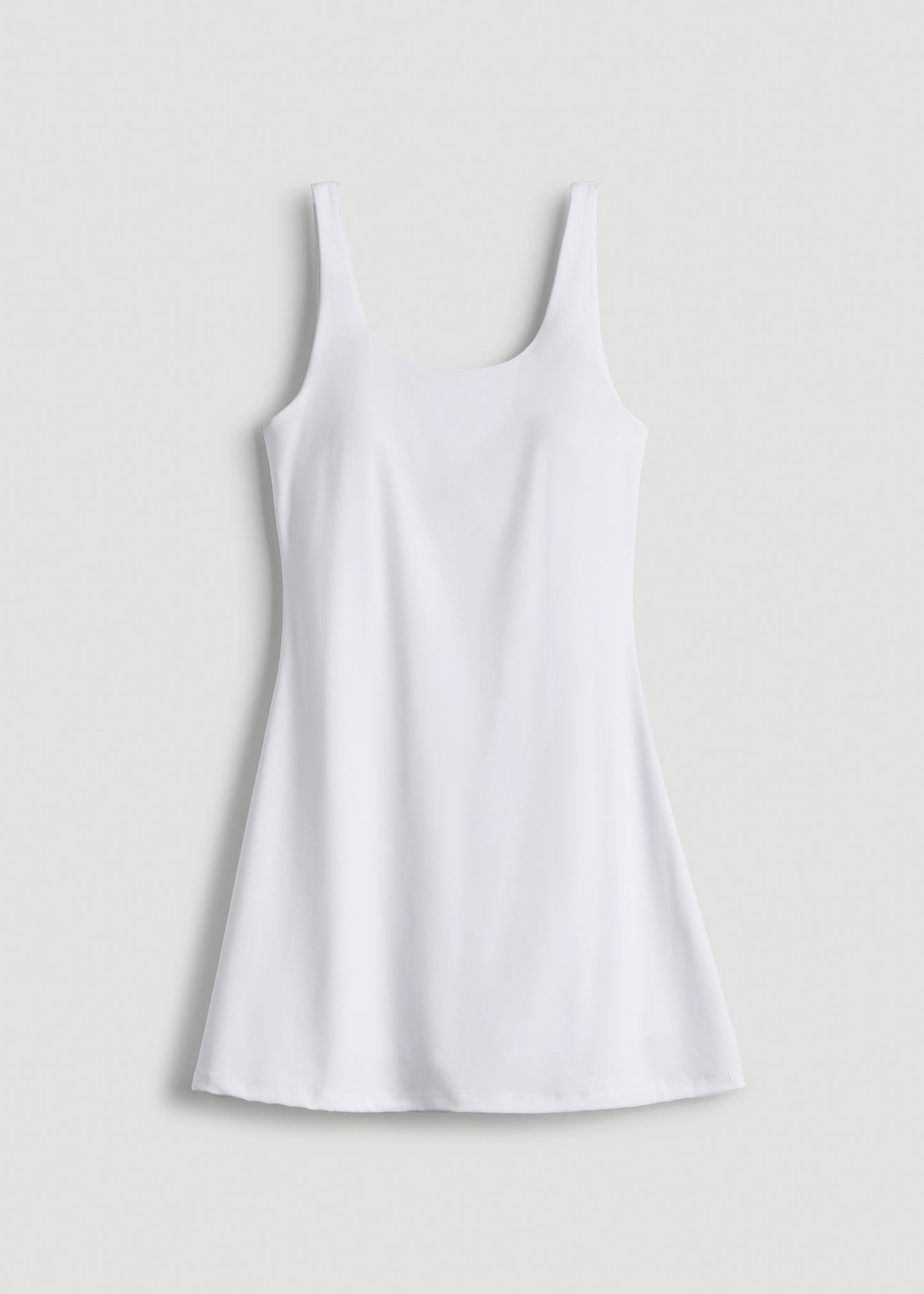 Active Dress with Shorts for Tall Women in Optic White