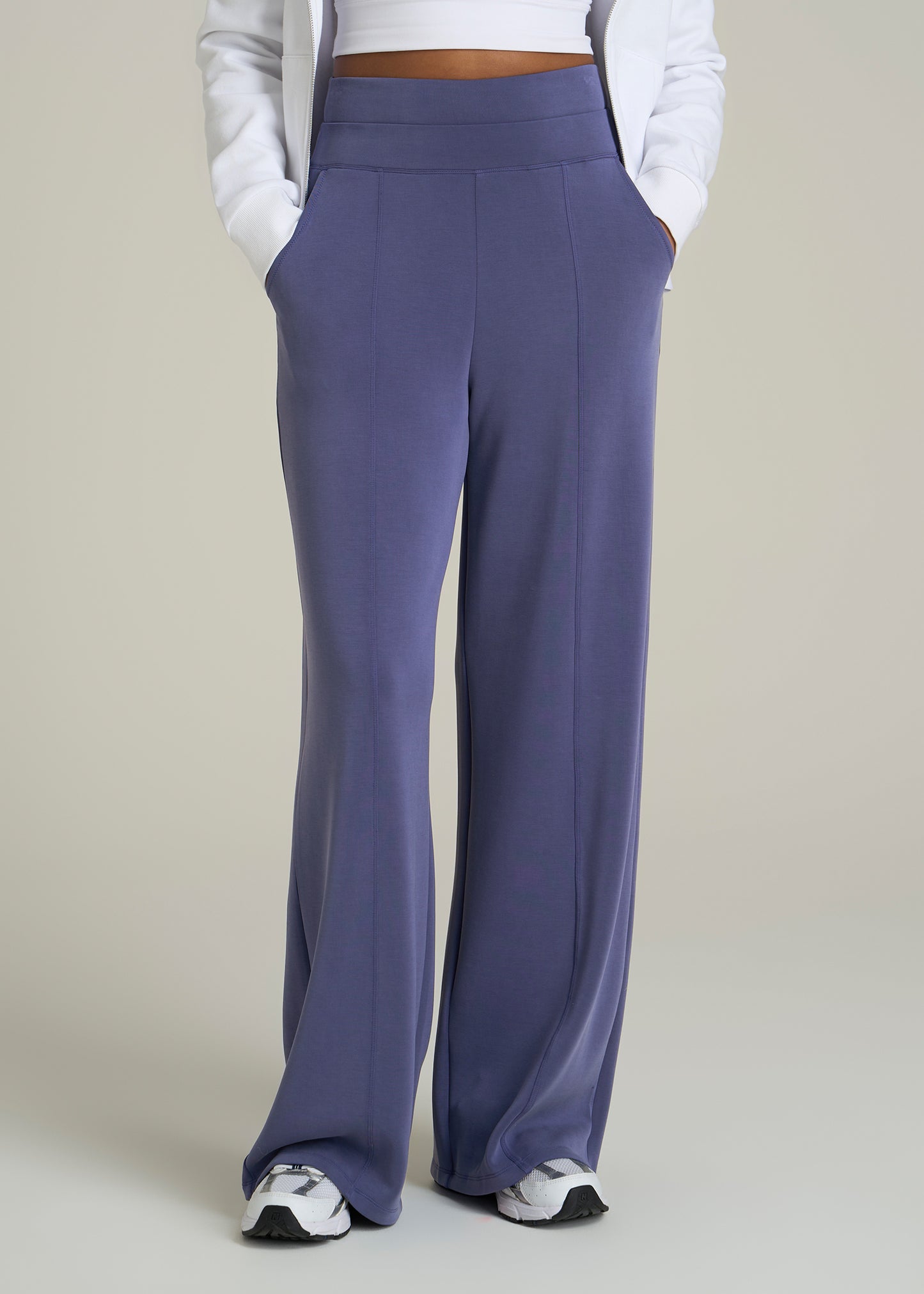 Soft Motion Wide Leg Ultra High Rise Pant for Tall Women in Future Dusk