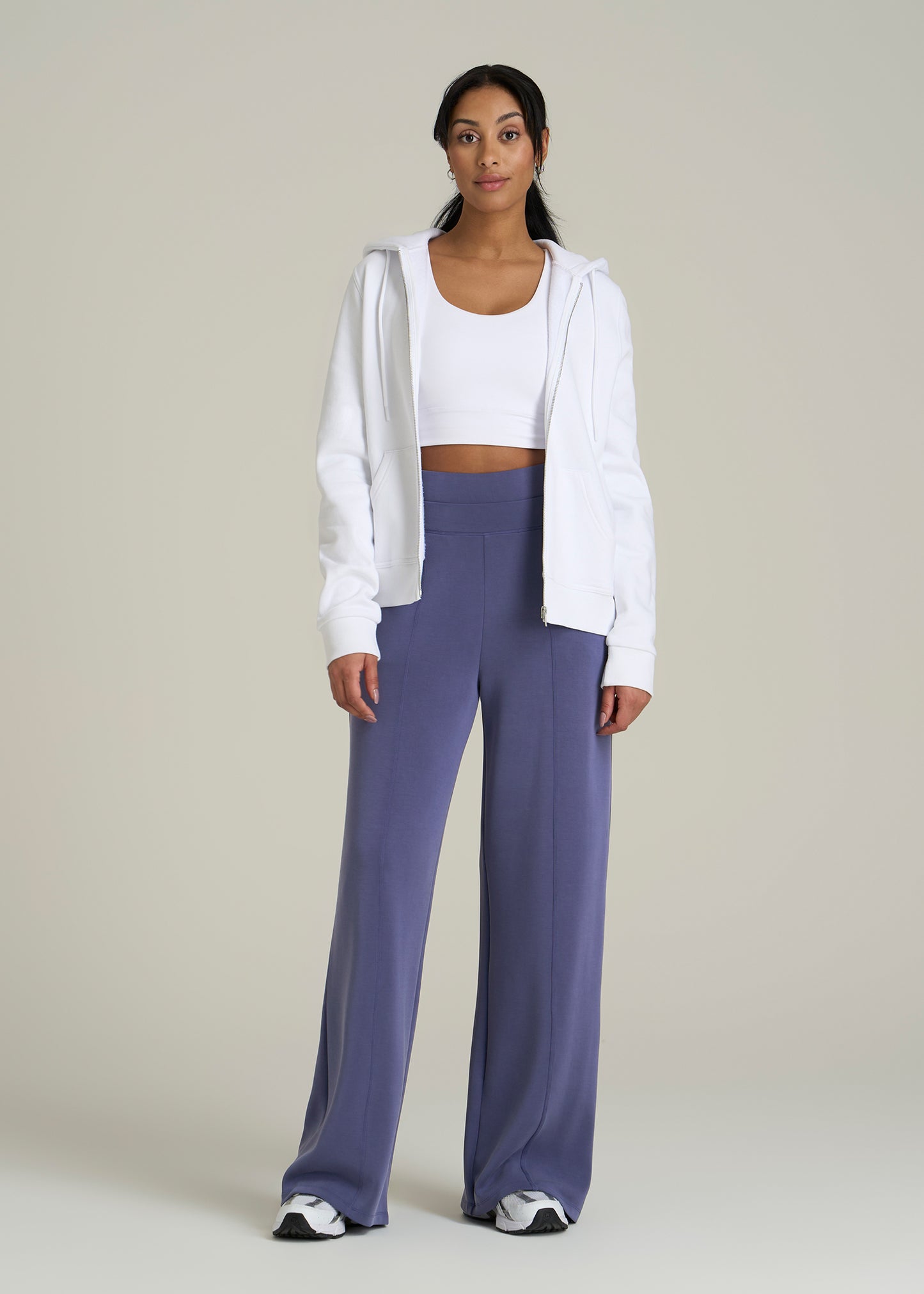 Soft Motion Wide Leg Ultra High Rise Pant for Tall Women in Future Dusk