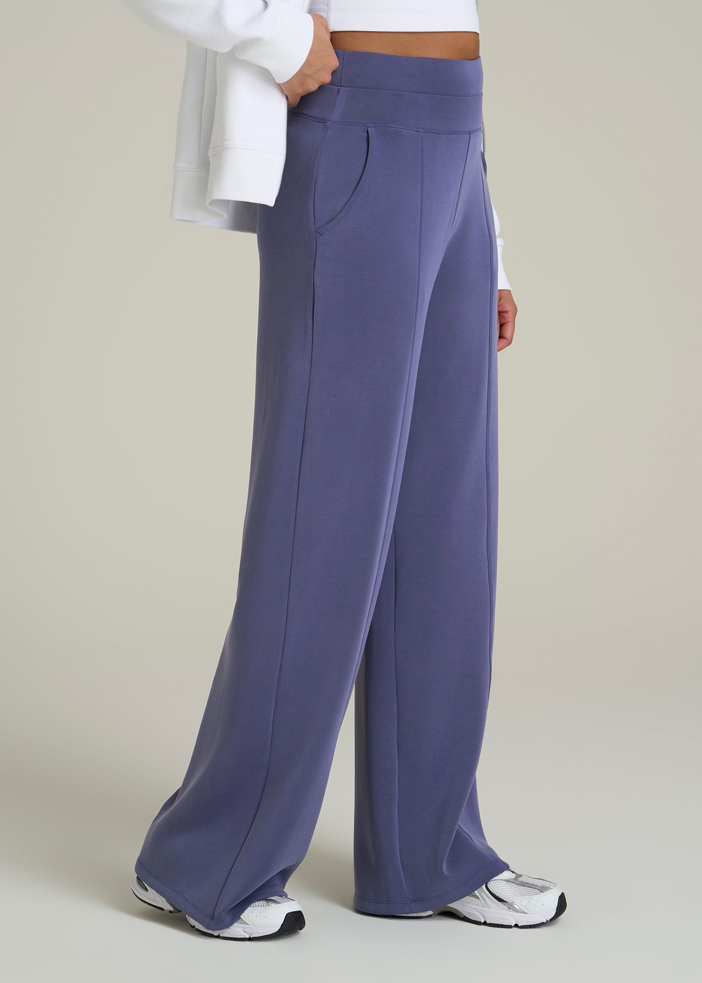 Soft Motion Wide Leg Ultra High Rise Pant for Tall Women in Future Dusk