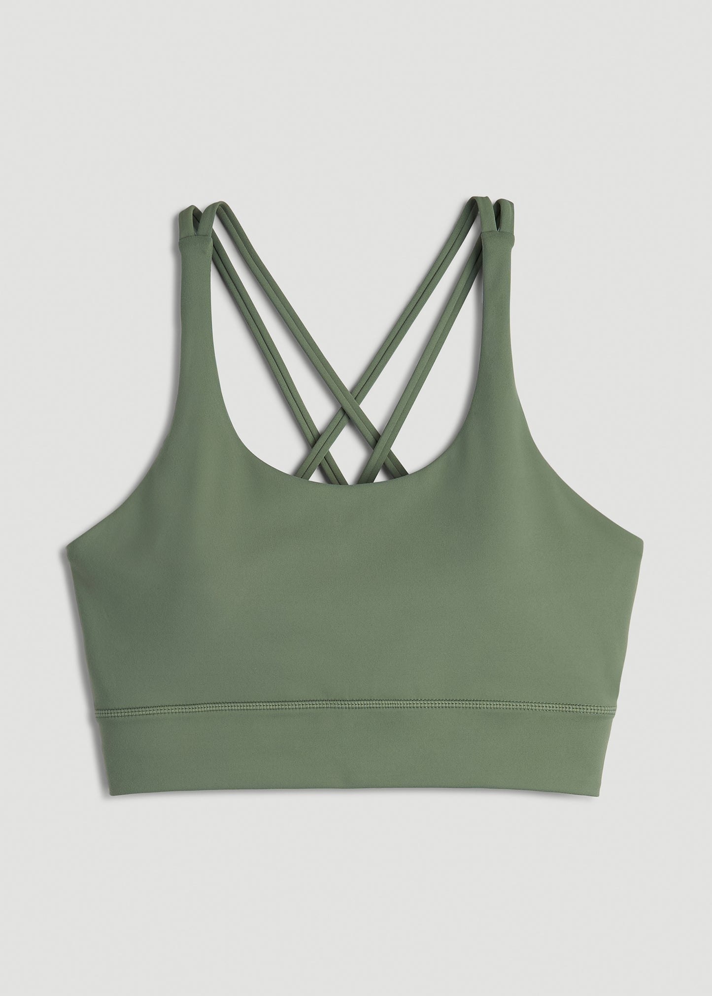 Women's Balance Crisscross Tall Sports Bra in Dark Seagrass