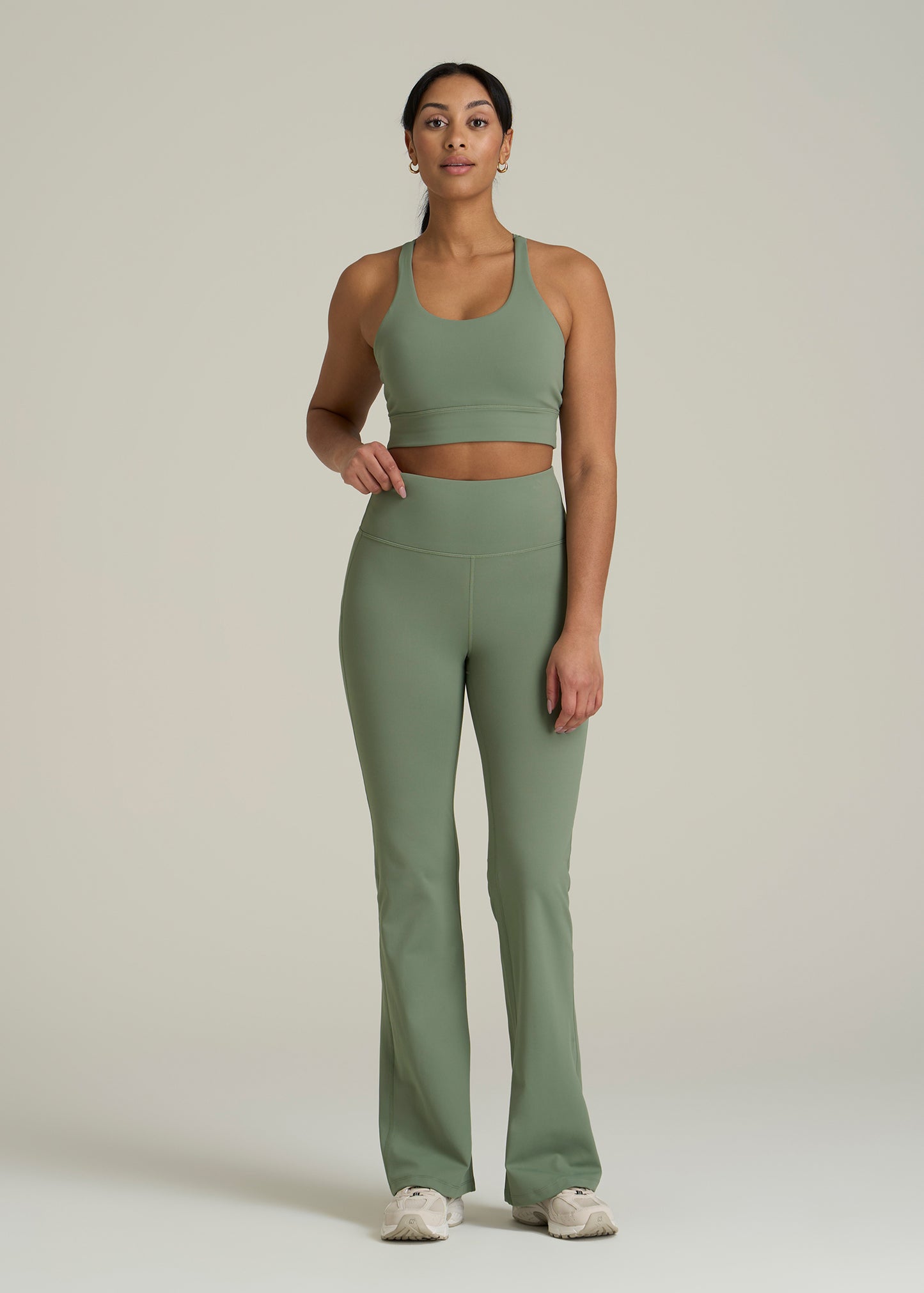 AT Balance Tall Women's Flare Yoga Pants in Dark Seagrass