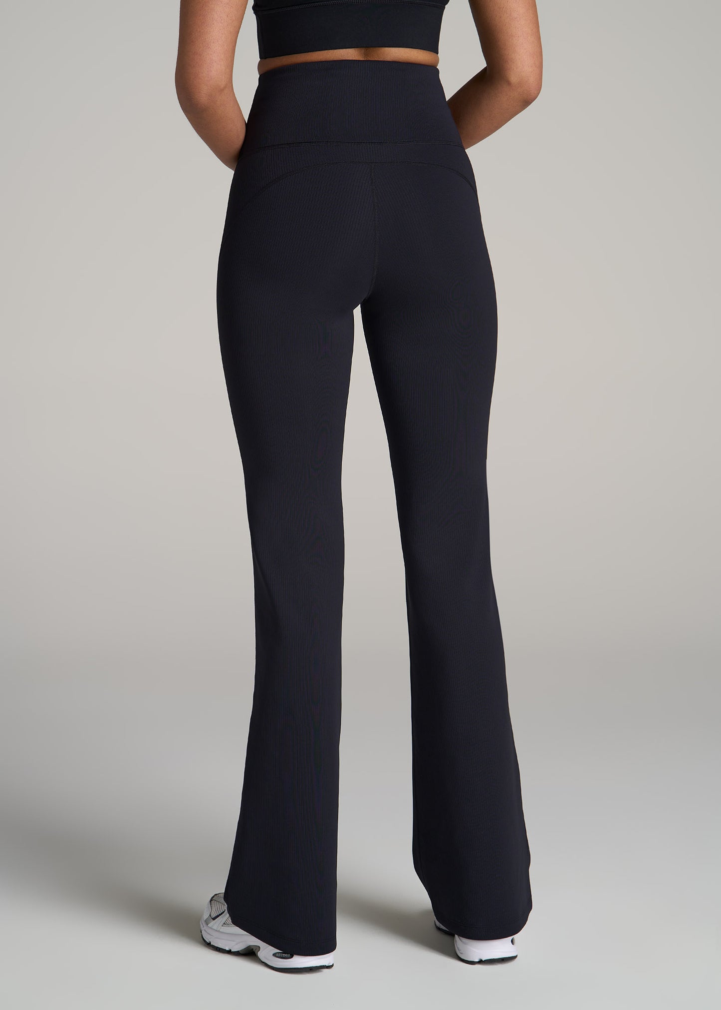 AT Balance Tall Women's Flare Yoga Pants in Ribbed Black