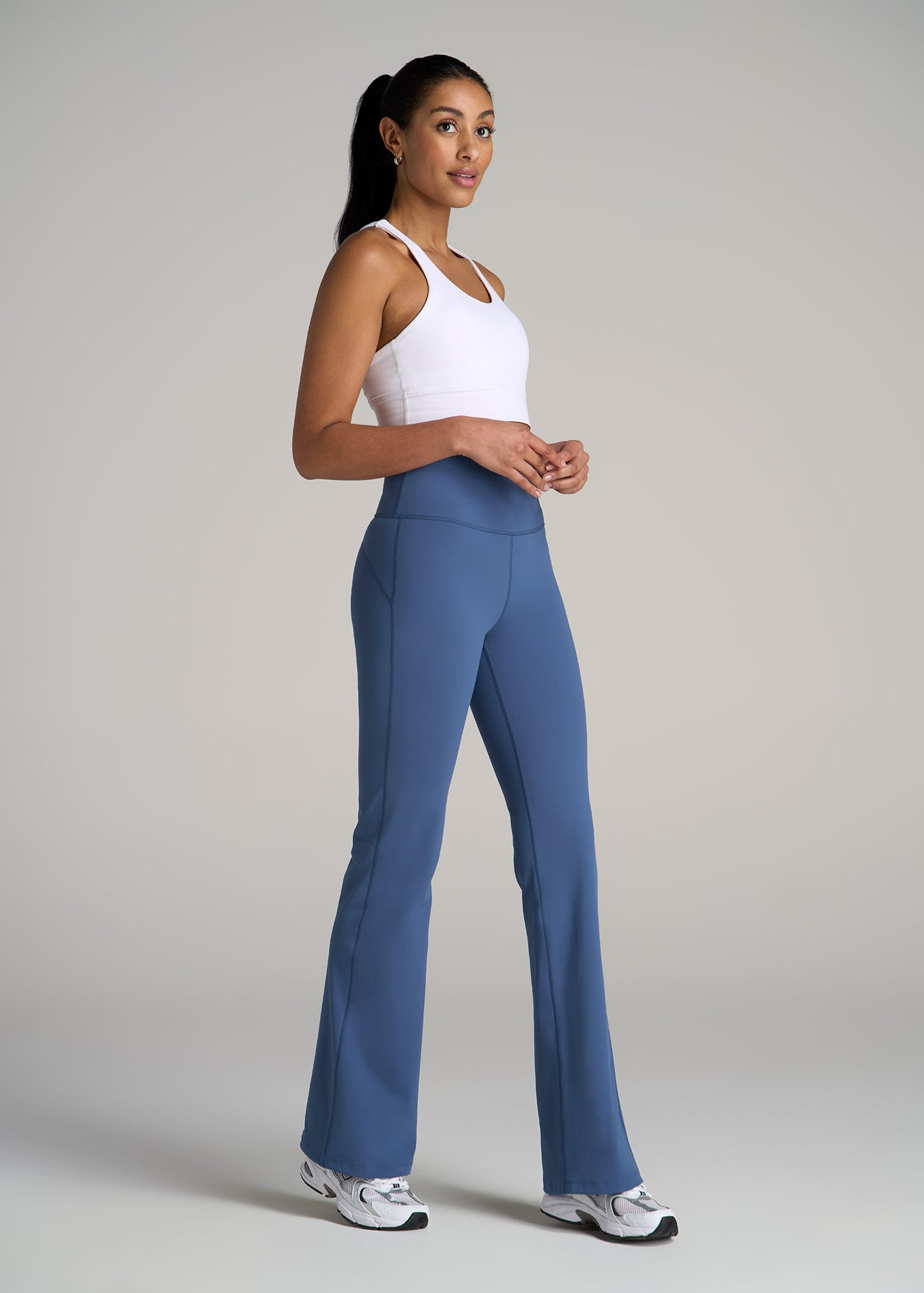 AT Balance Tall Women's Flare Yoga Pants in Steel Blue