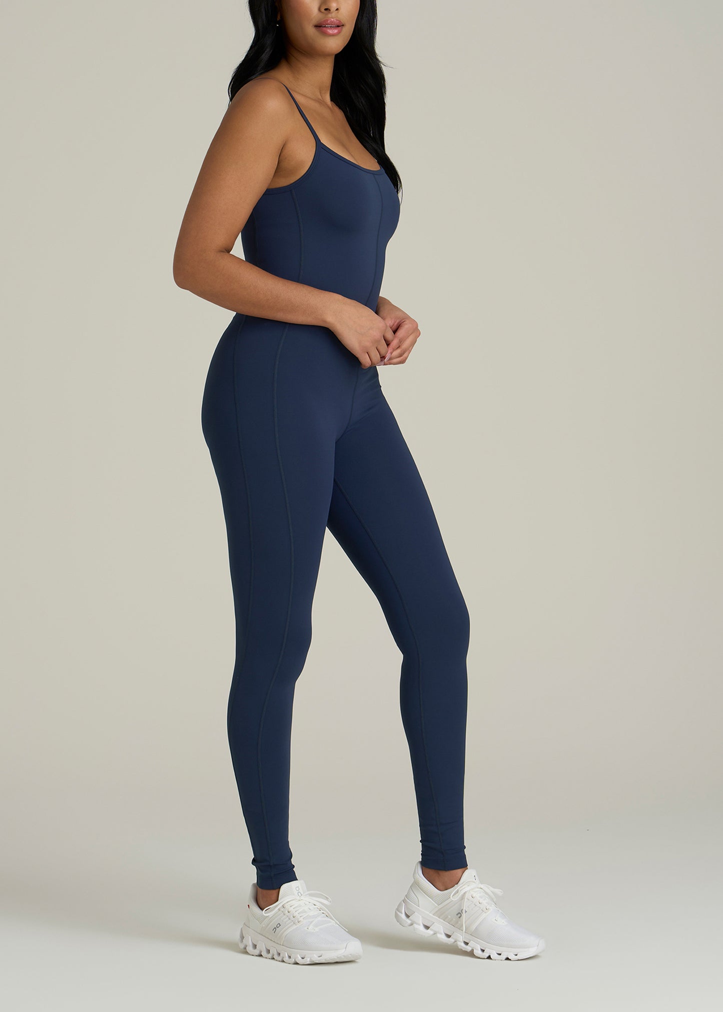 Balance Spaghetti Strap Jumpsuit for Tall Women in Regal Blue