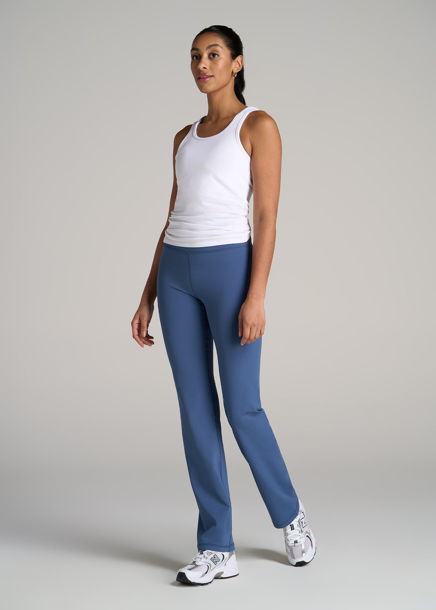 Balance Straight Leg Leggings for Tall Women in Steel Blue