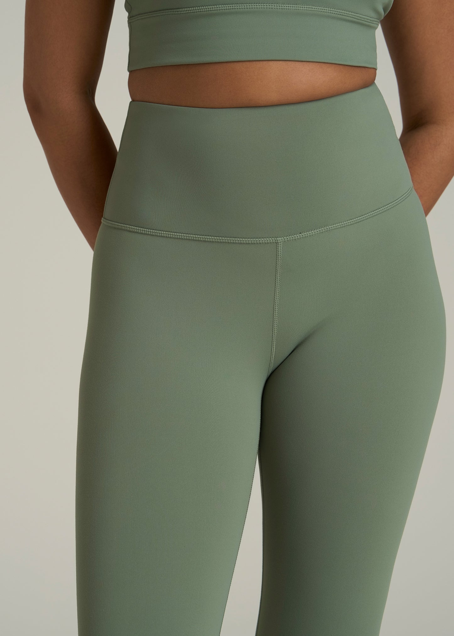 AT Balance High-Rise Leggings for Tall Women in Dark Seagrass