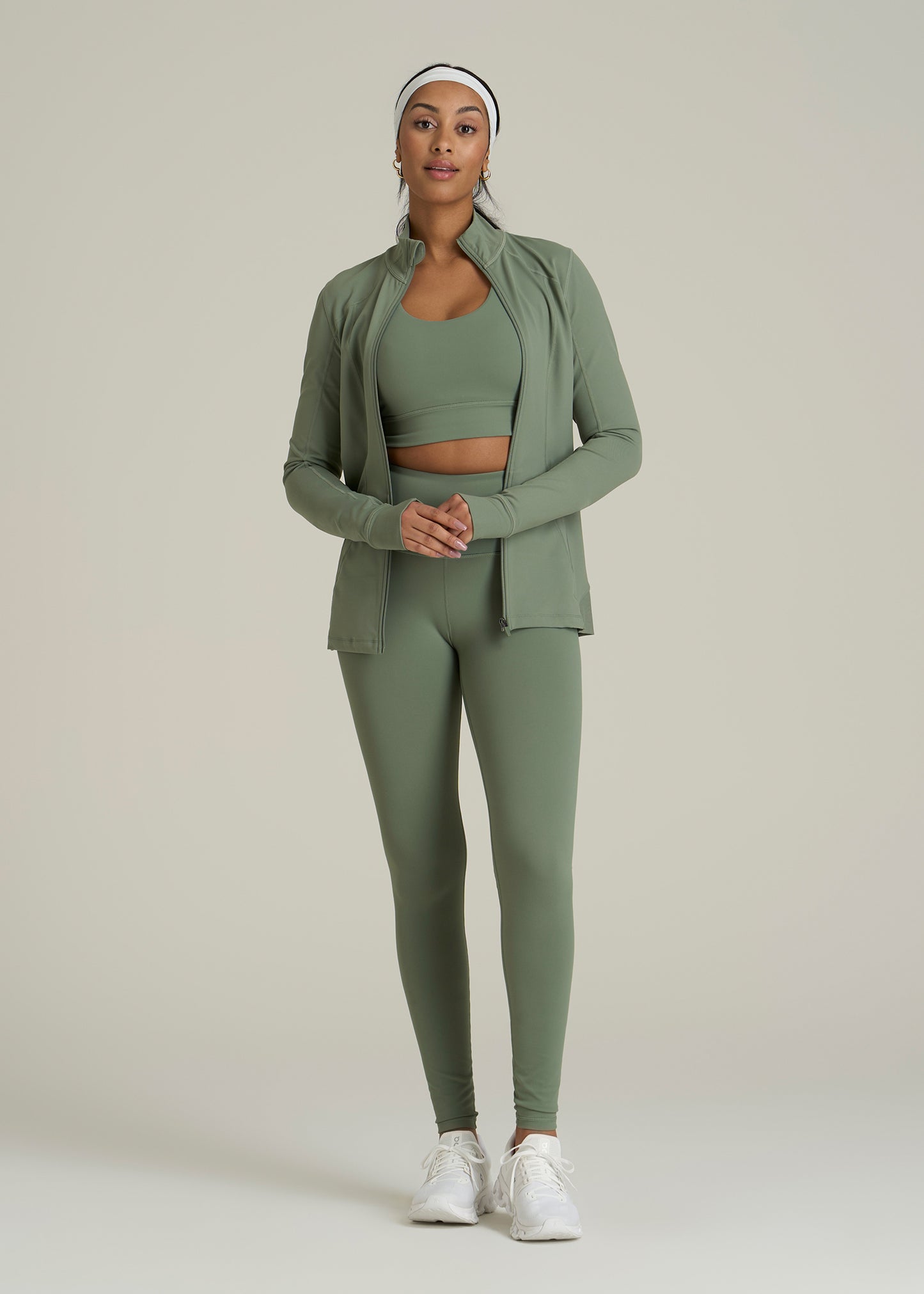 AT Balance High-Rise Leggings for Tall Women in Dark Seagrass