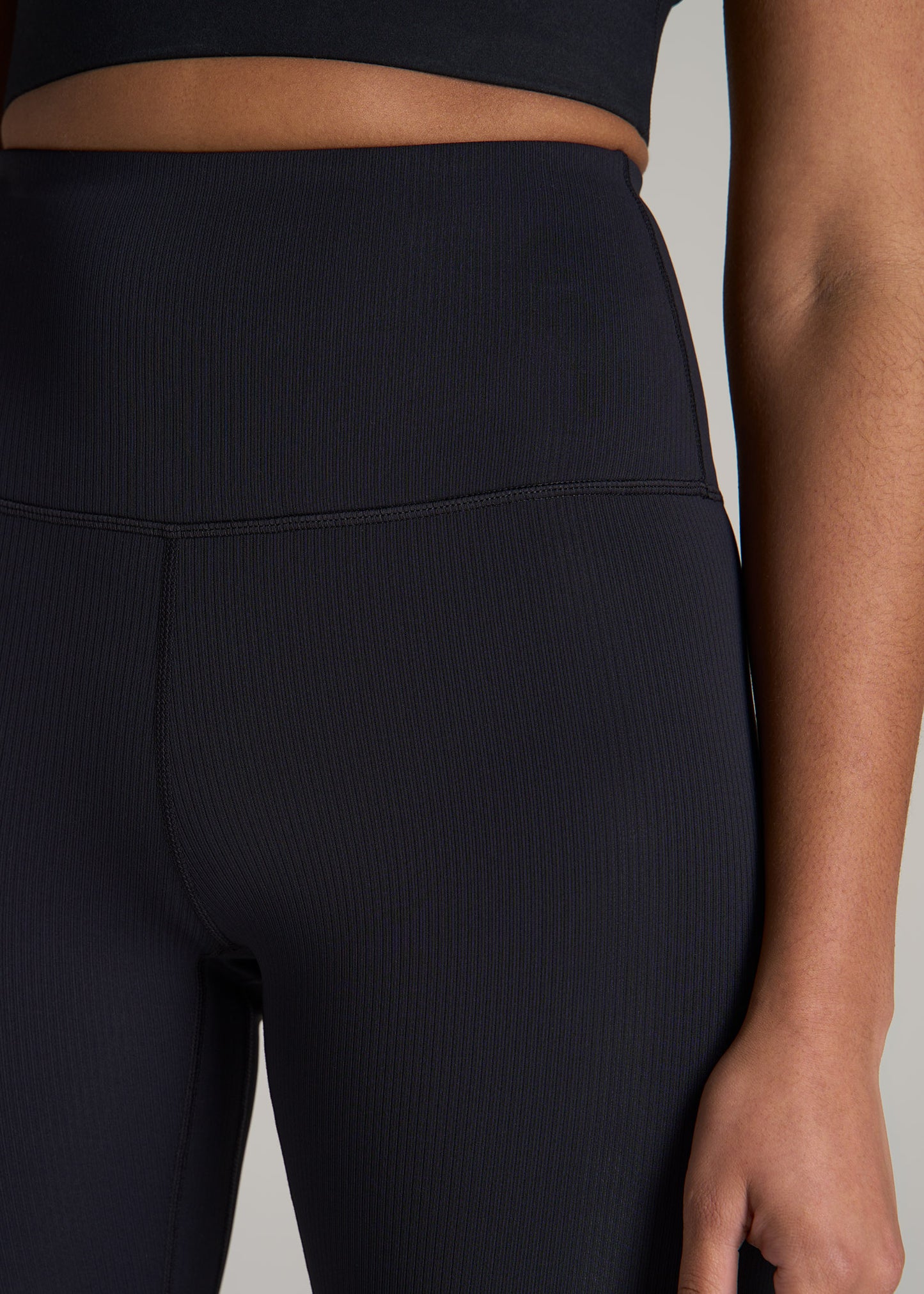 AT Balance High-Rise Leggings for Tall Women in Ribbed Black