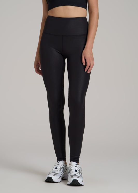 AT Balance High-Rise Leggings for Tall Women in Black Shine