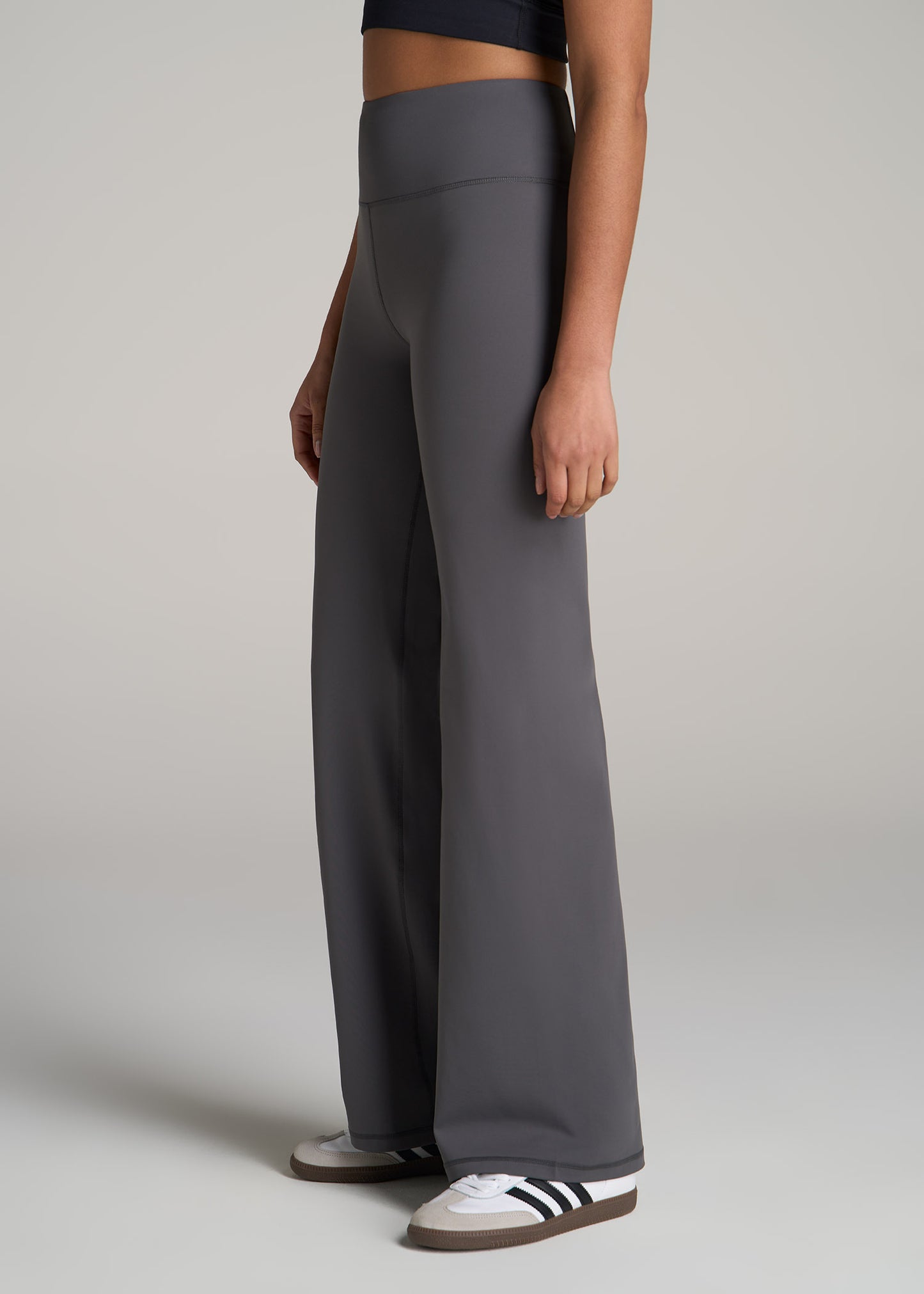 Balance Wide-Leg Pants for Tall Women in Charcoal