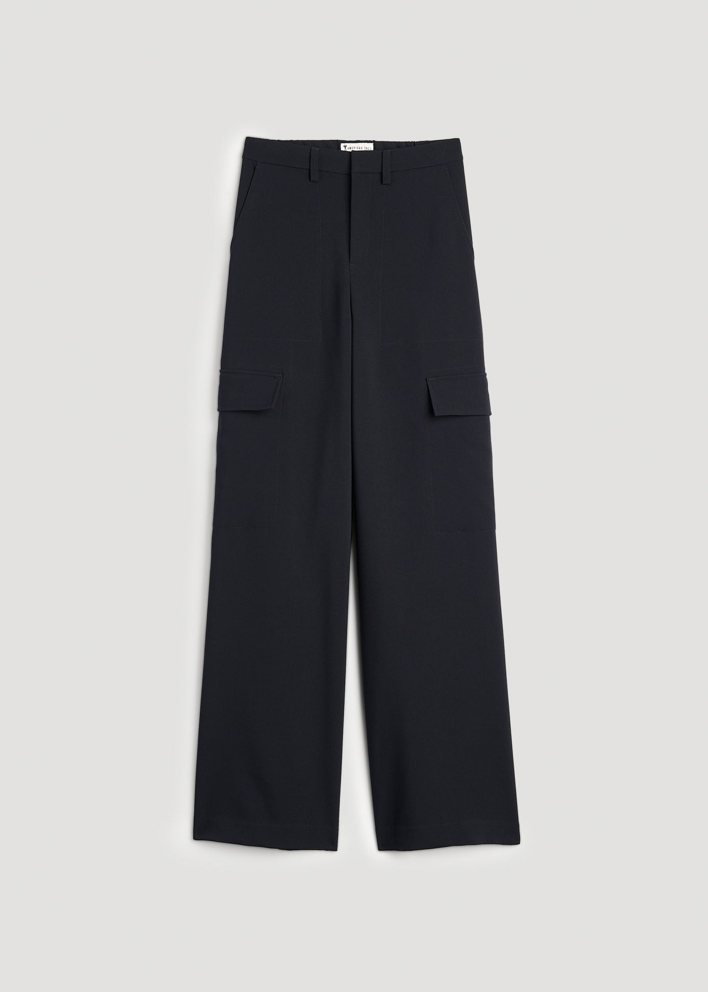 Cargo Wide Leg Dress Pants for Tall Women in Black