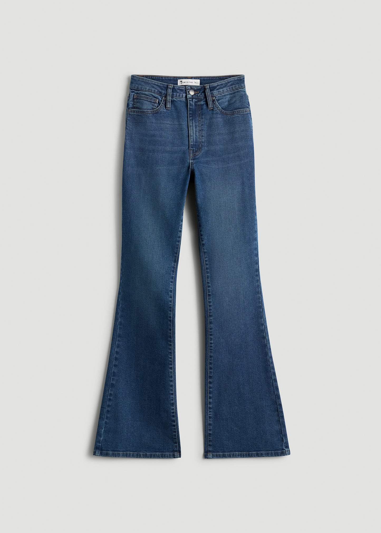 Chloe High Rise Flare Jeans for Tall Women in Stellar Blue Wash