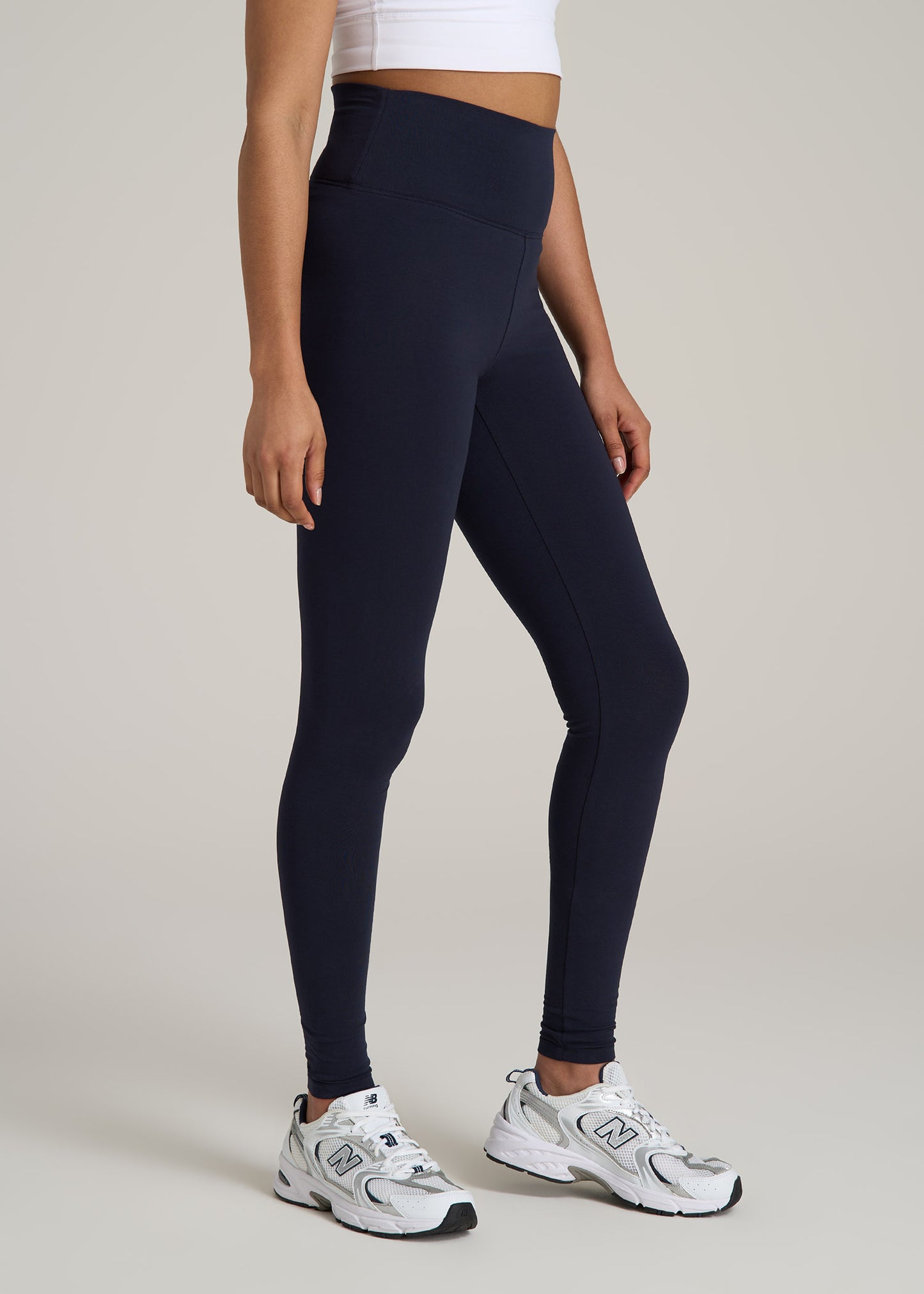 Women's Tall Cotton Leggings in Dark Navy