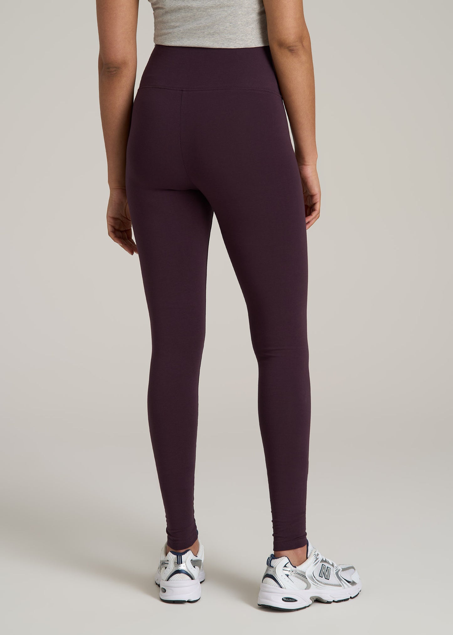 Women's Tall Cotton Leggings in Deep Purple