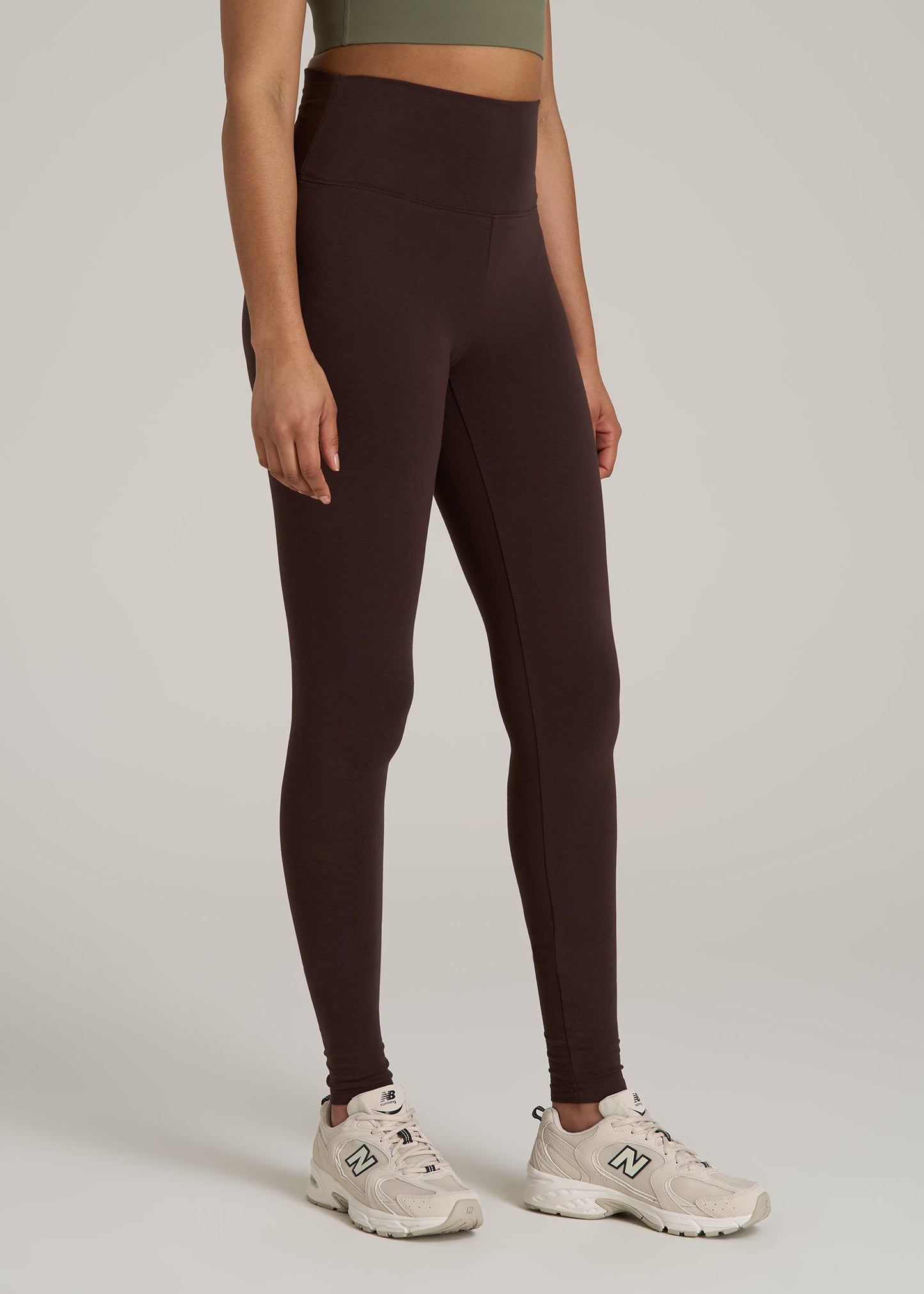 Women's Tall Cotton Leggings in Espresso