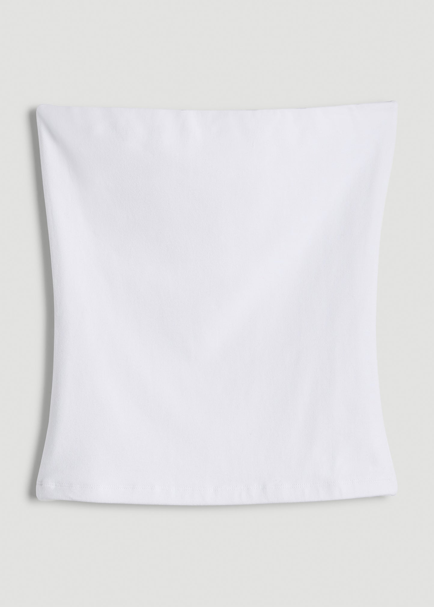 Cotton Tube Top for Tall Women in White