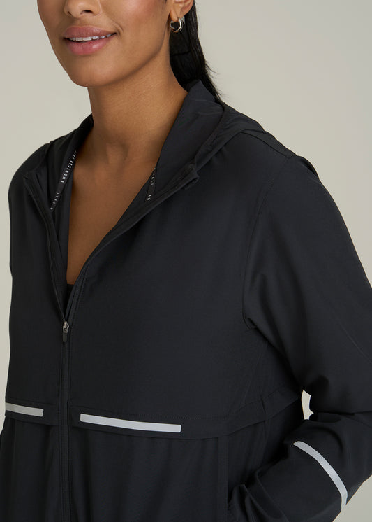 Featherweight Packable Jacket for Tall Women in Black