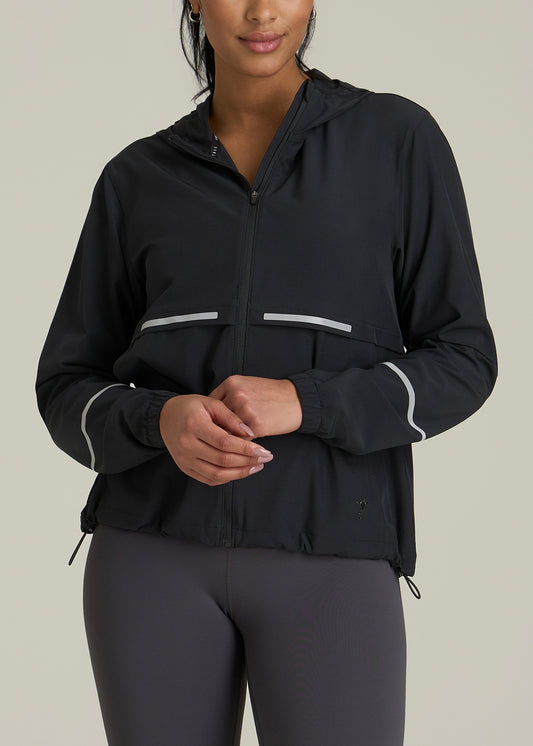 Featherweight Packable Jacket for Tall Women in Black