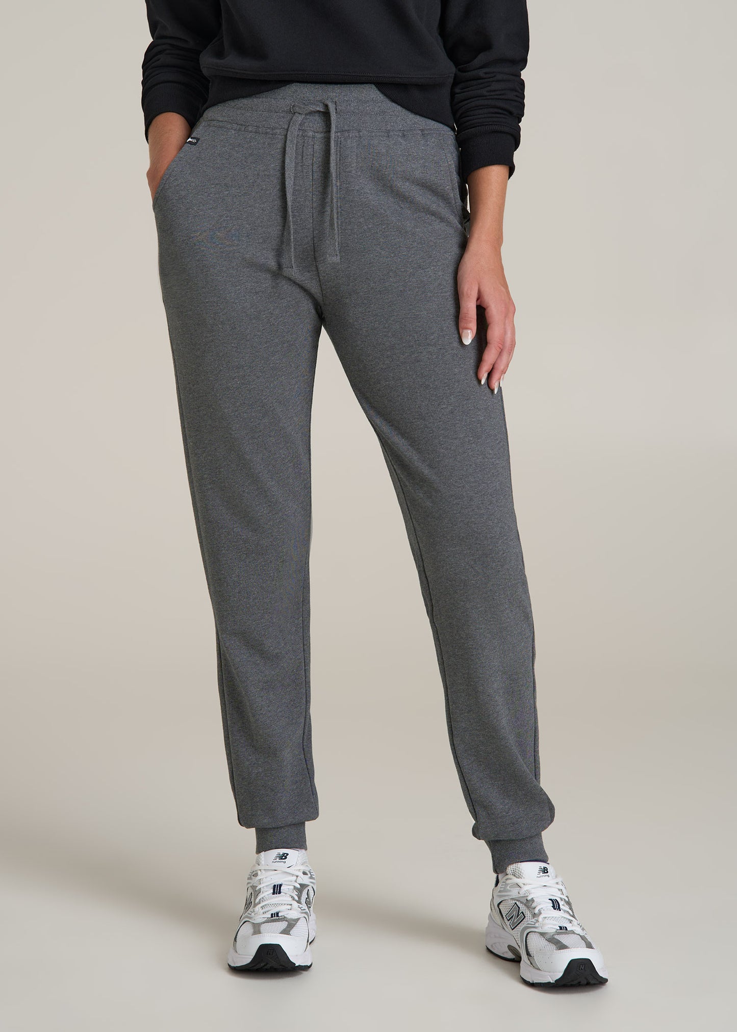 Wearever 2.0 French Terry Joggers for Tall Women in Charcoal Mix