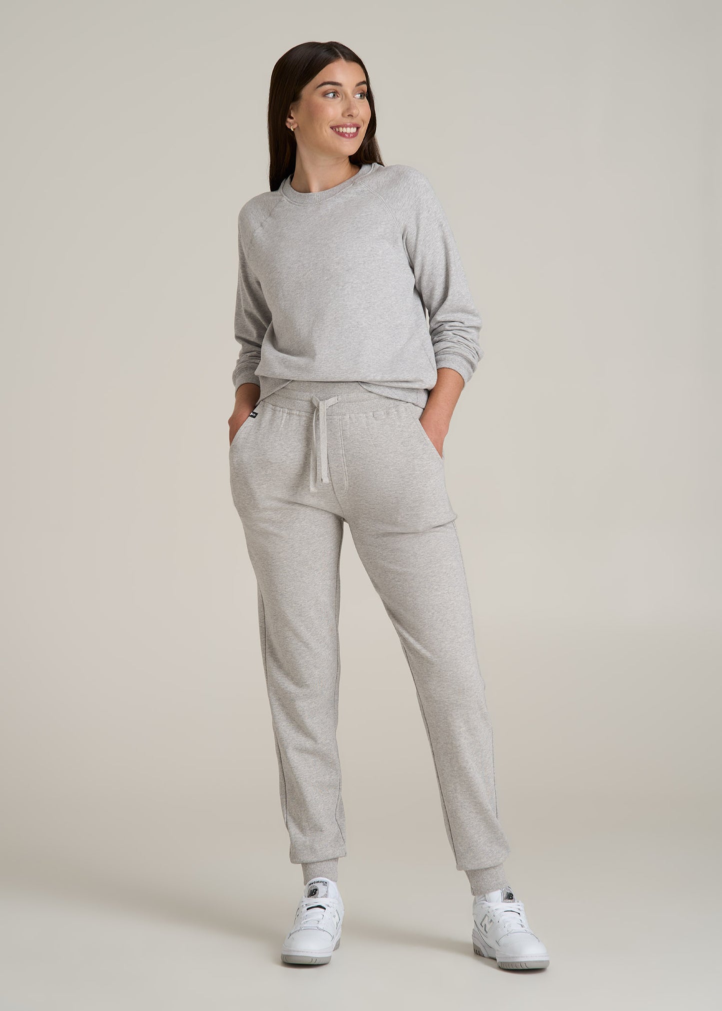 Wearever 2.0 French Terry Joggers for Tall Women in Grey Mix