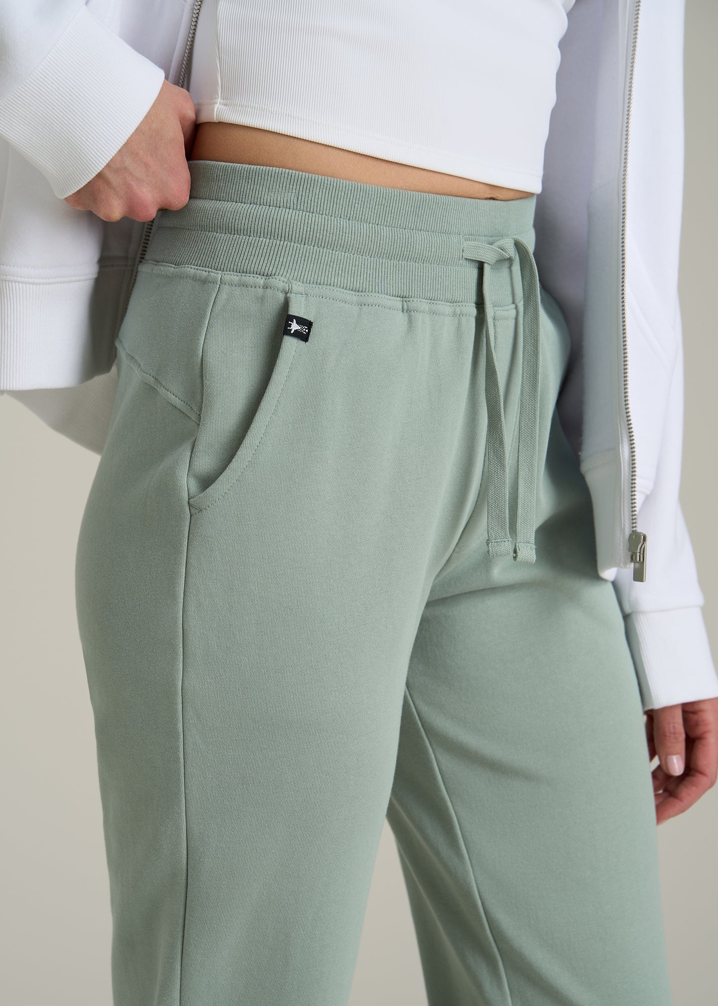 Wearever 2.0 French Terry Joggers for Tall Women in Seagrass