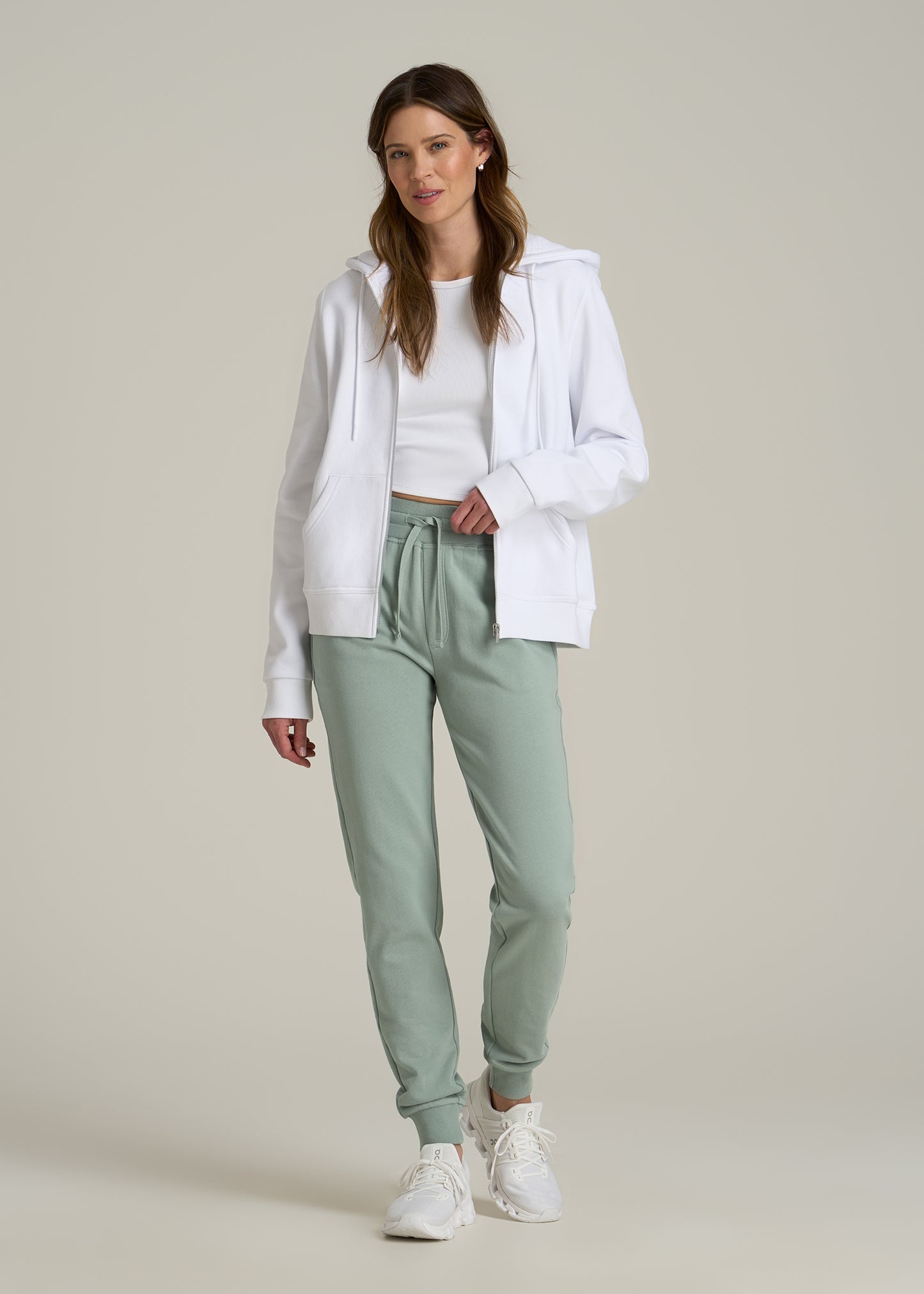 Wearever 2.0 French Terry Joggers for Tall Women in Seagrass