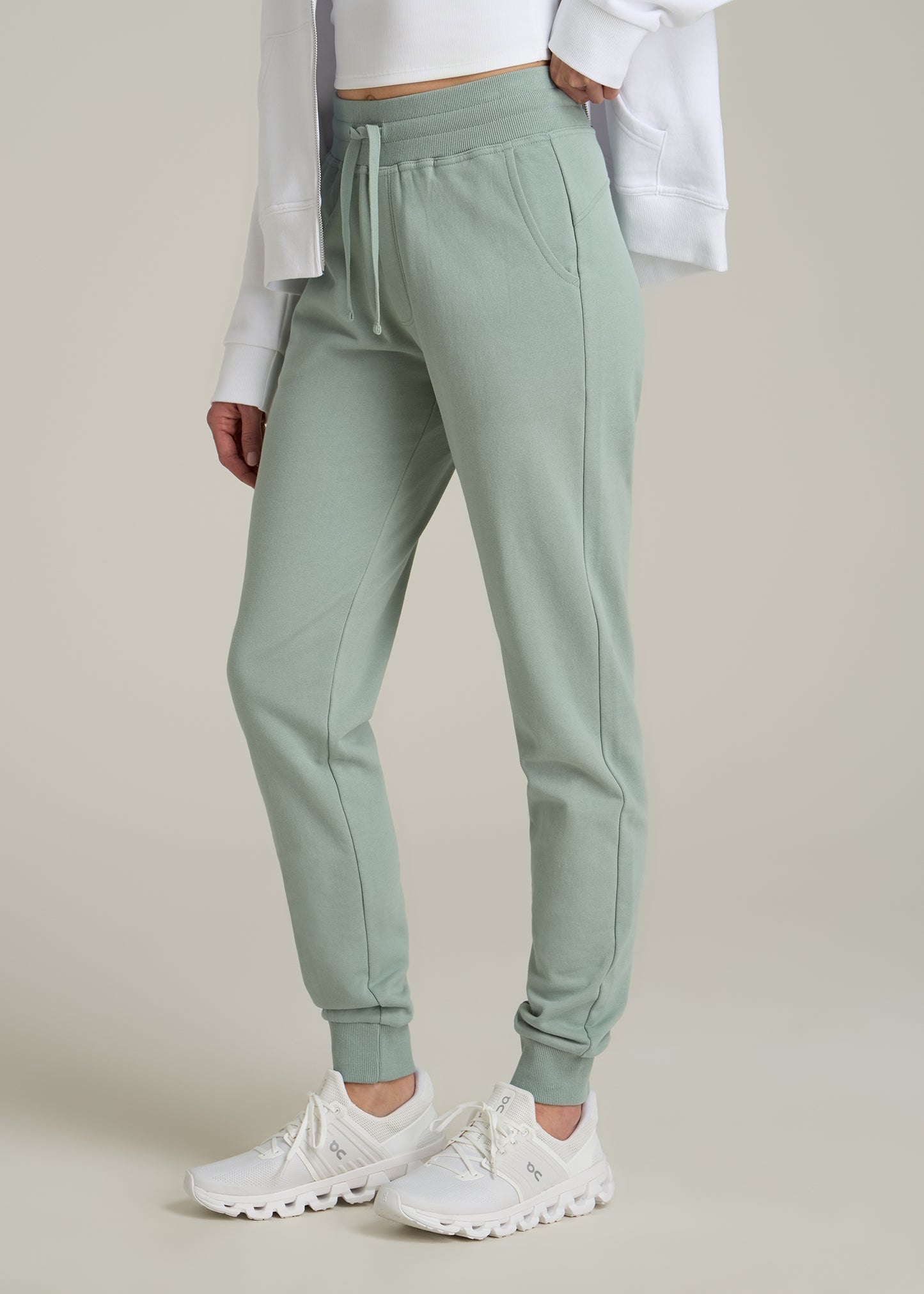 Wearever 2.0 French Terry Joggers for Tall Women in Seagrass