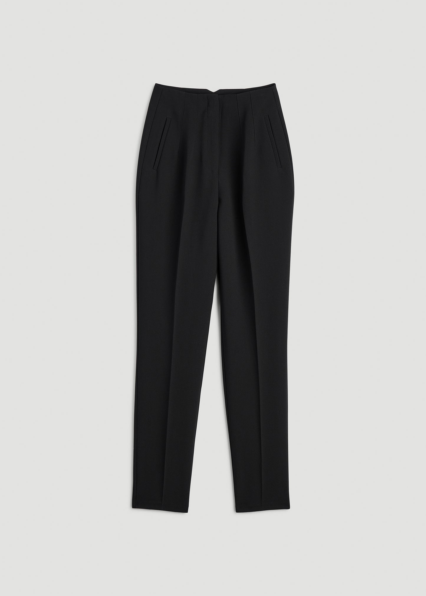 High Rise Pants with Darts for Tall Women in Black