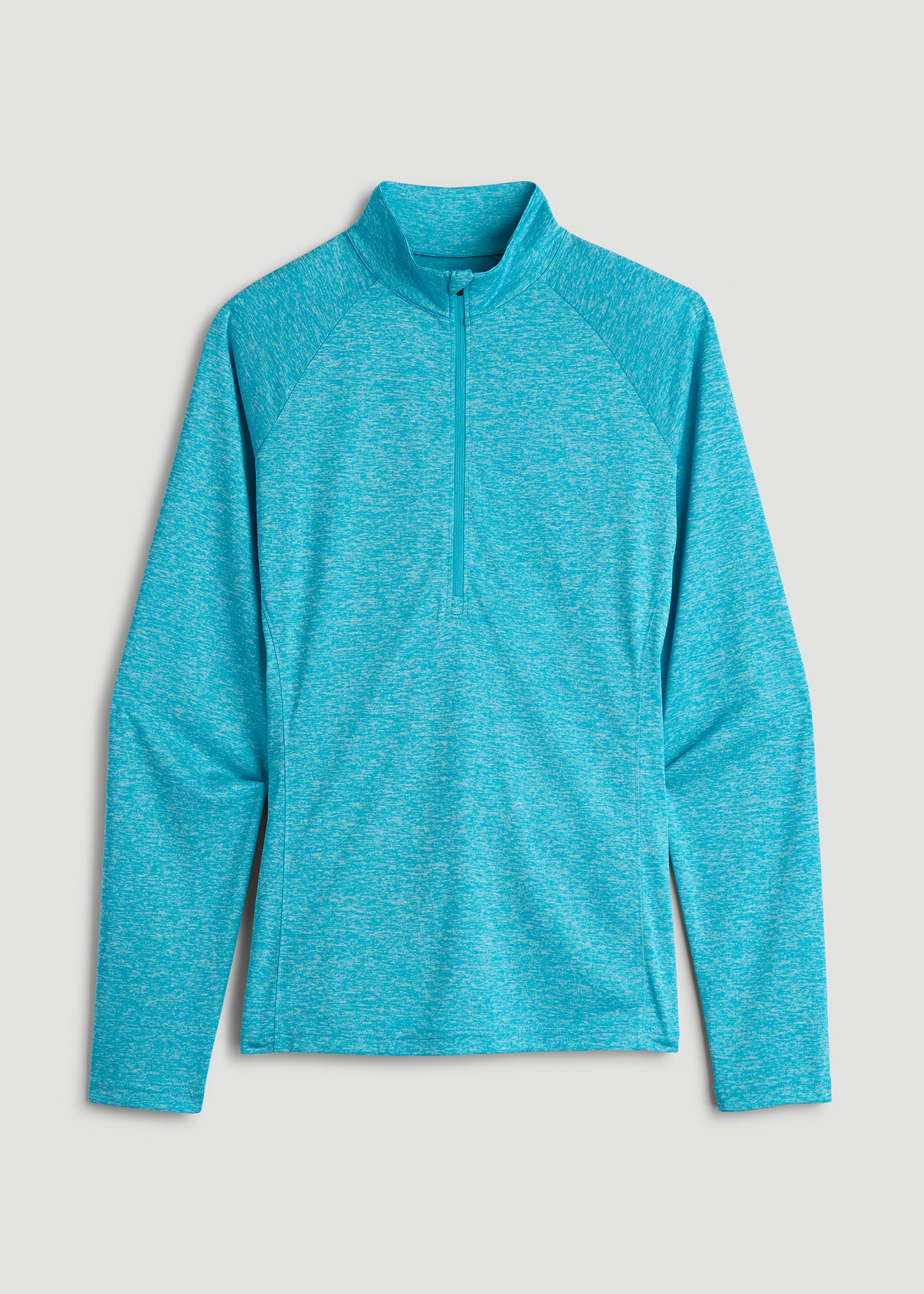 Long Sleeve Active Half Zip Pullover Tall Women's Jacket in Scuba Blue Mix