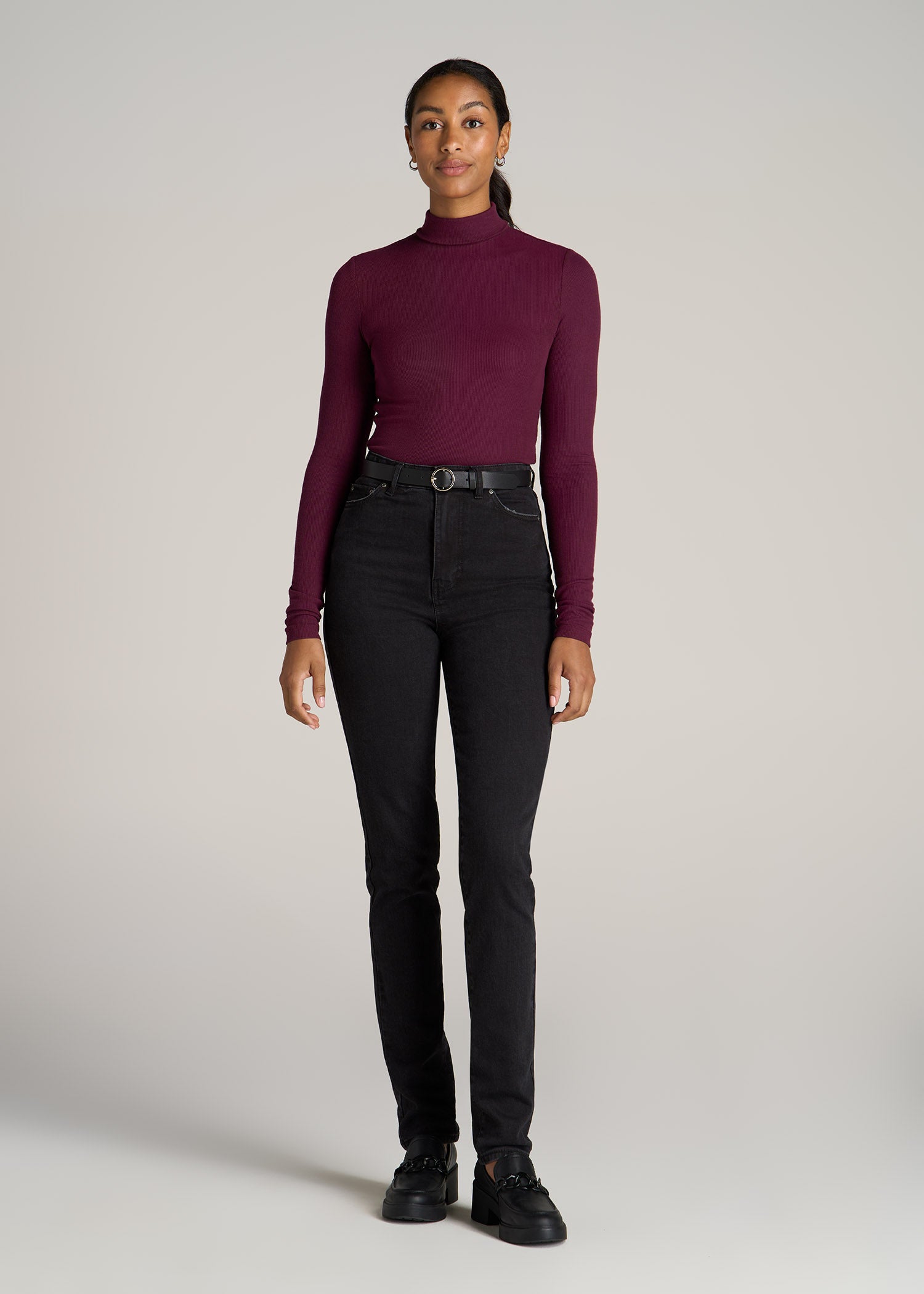 American-Tall-Women-Long-Sleeved-Ribbed-Turtleneck-Tee-Elderberry-full