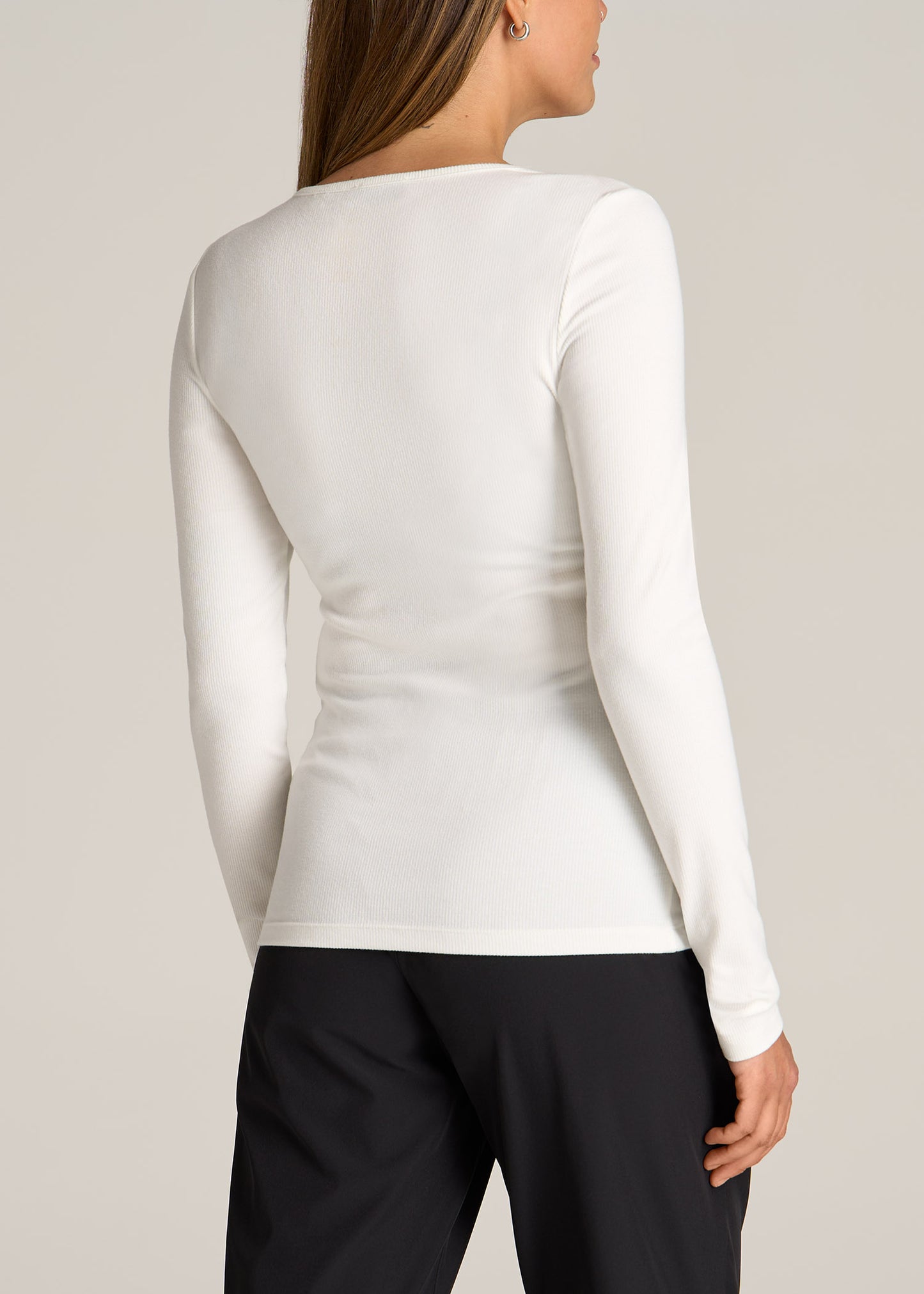 American-Tall-Women-Long-sleeve-Ribbed-Crewneck-Henley-Cream-back