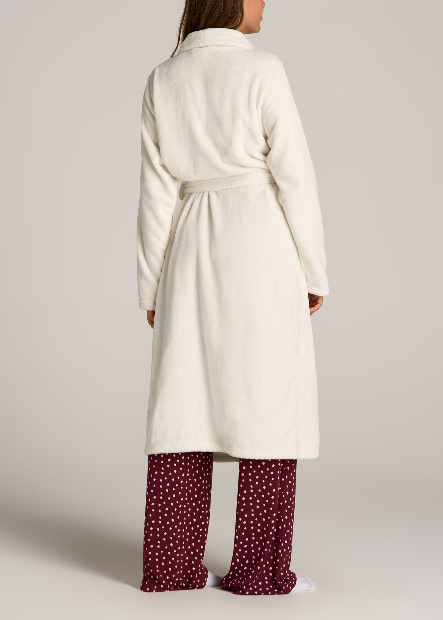 Women's Tall Lounge Robe in White Alyssum