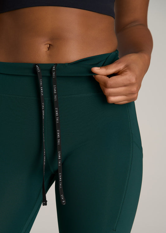 American-Tall-Women-Mid-Rise-Run-Legging-Emerald-detail