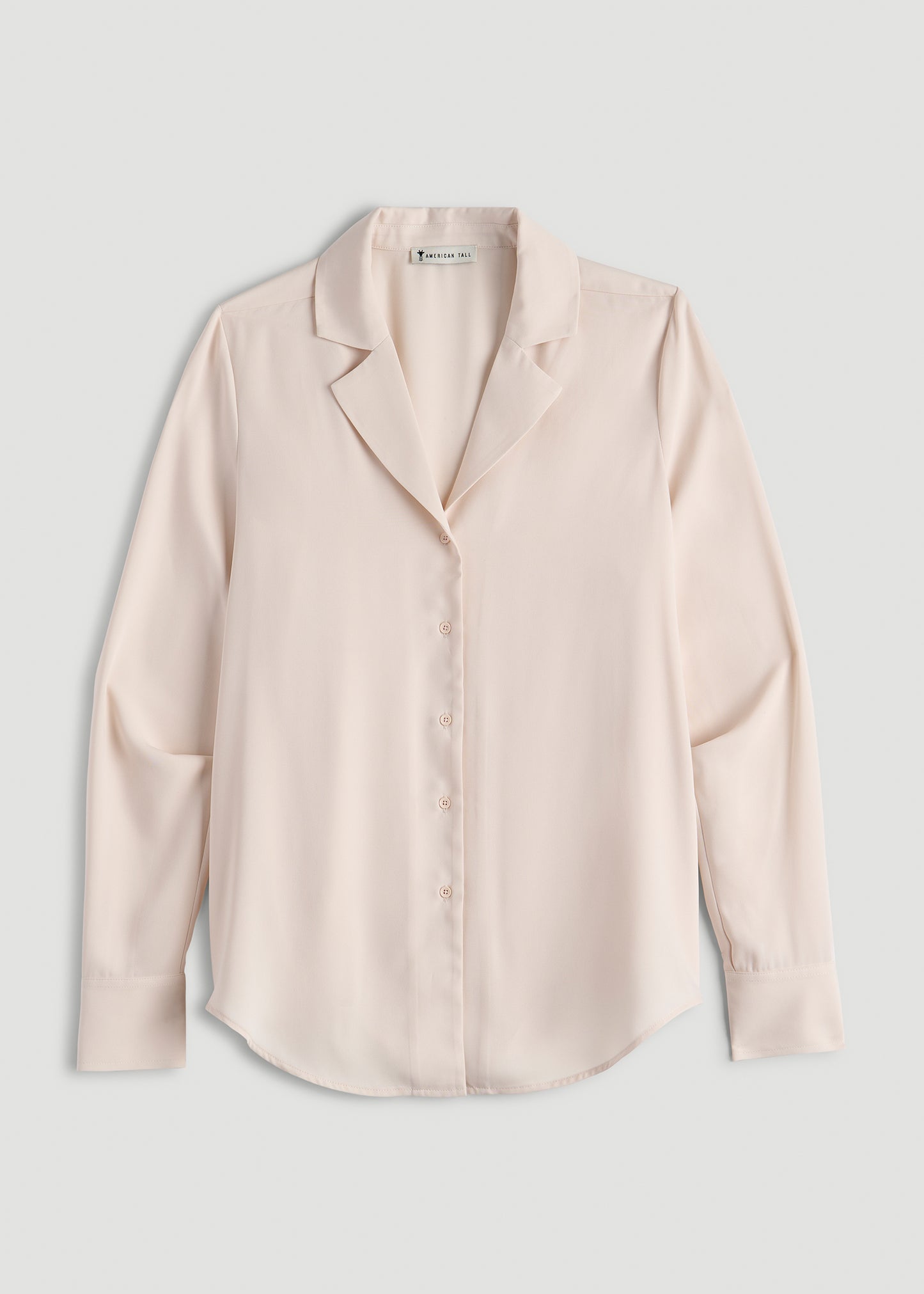 Notch Collar Tall Women's Blouse in Shell