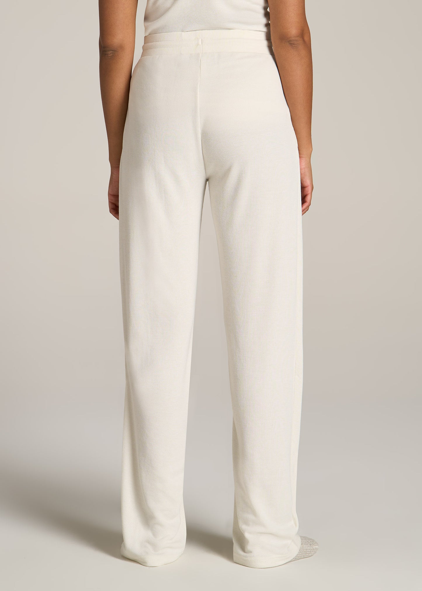 American-Tall-Women-Open-Bottom-Waffle-Lounge-Pant-White-Alyssum-back