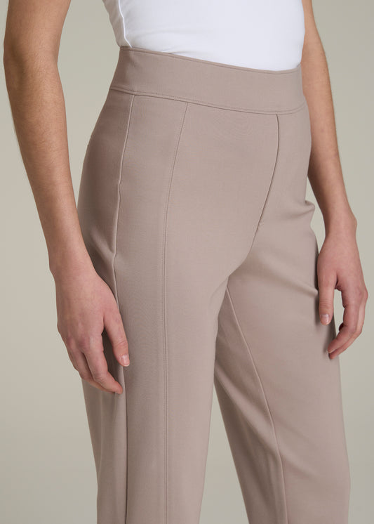 Pull-on Slim Dress Pants for Tall Women in Truly Taupe