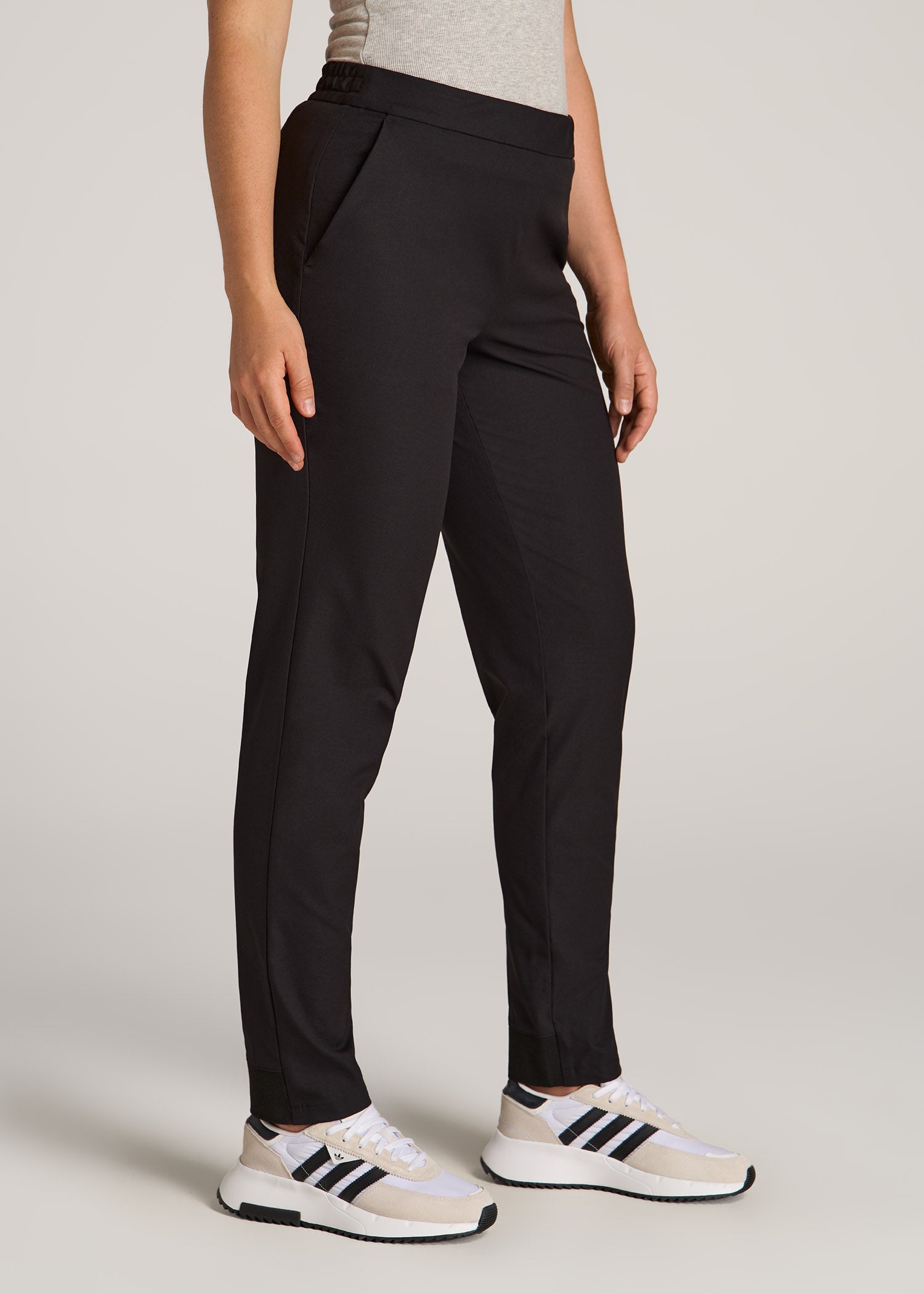 American-Tall-Women-Pull-on-Traveler-Pants-2-Black-side