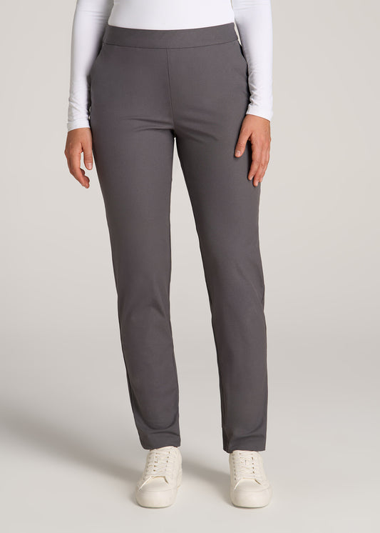 American-Tall-Women-Pull-on-Traveler-Pants-2-Light-Ash-front