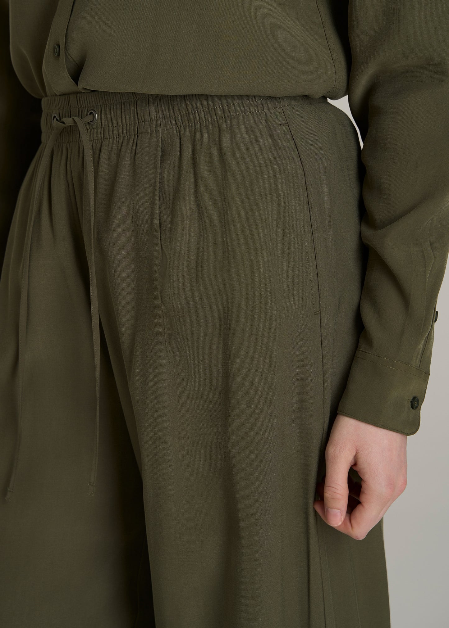 Relaxed Pull On Pants for Tall Women in Forest Night