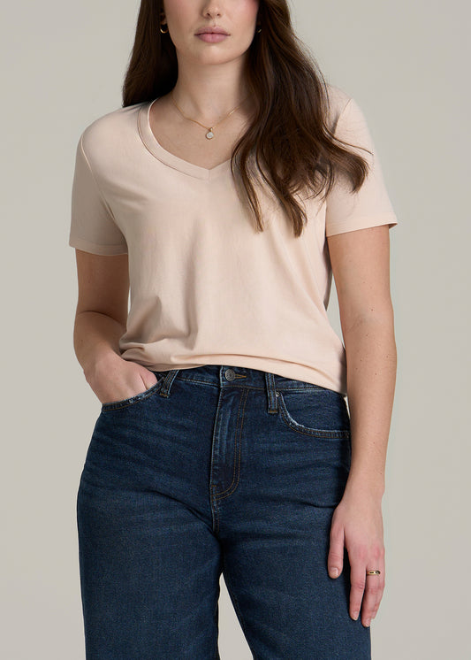 Women's Tall Scoop V-Neck Tee in Shell