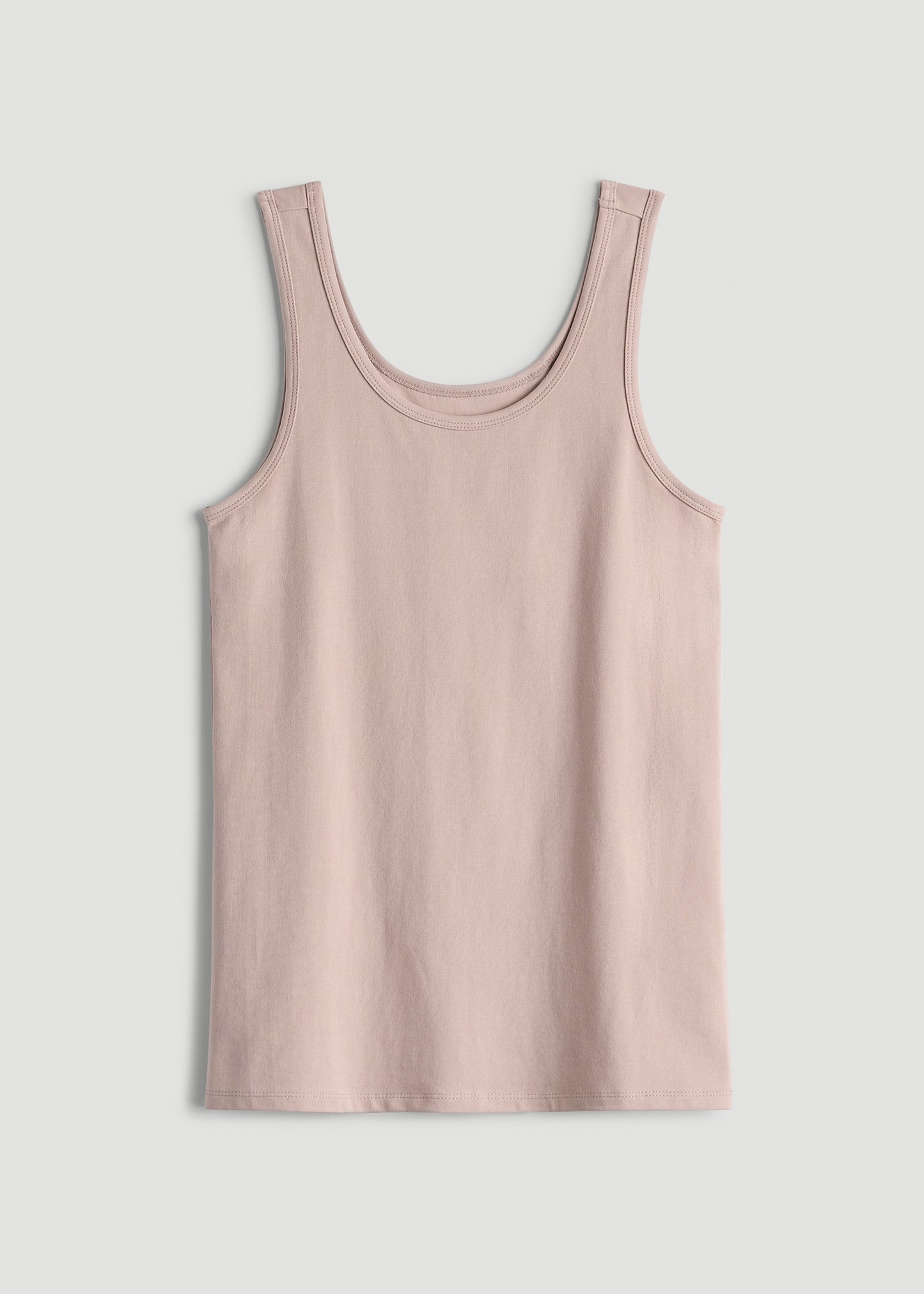 Slim Fit Jersey Tank Top for Tall Women in Desert Rose