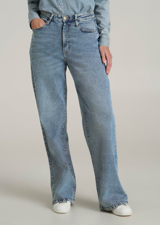 Stevie Wide Leg Jeans for Tall Women in Perfect Blue