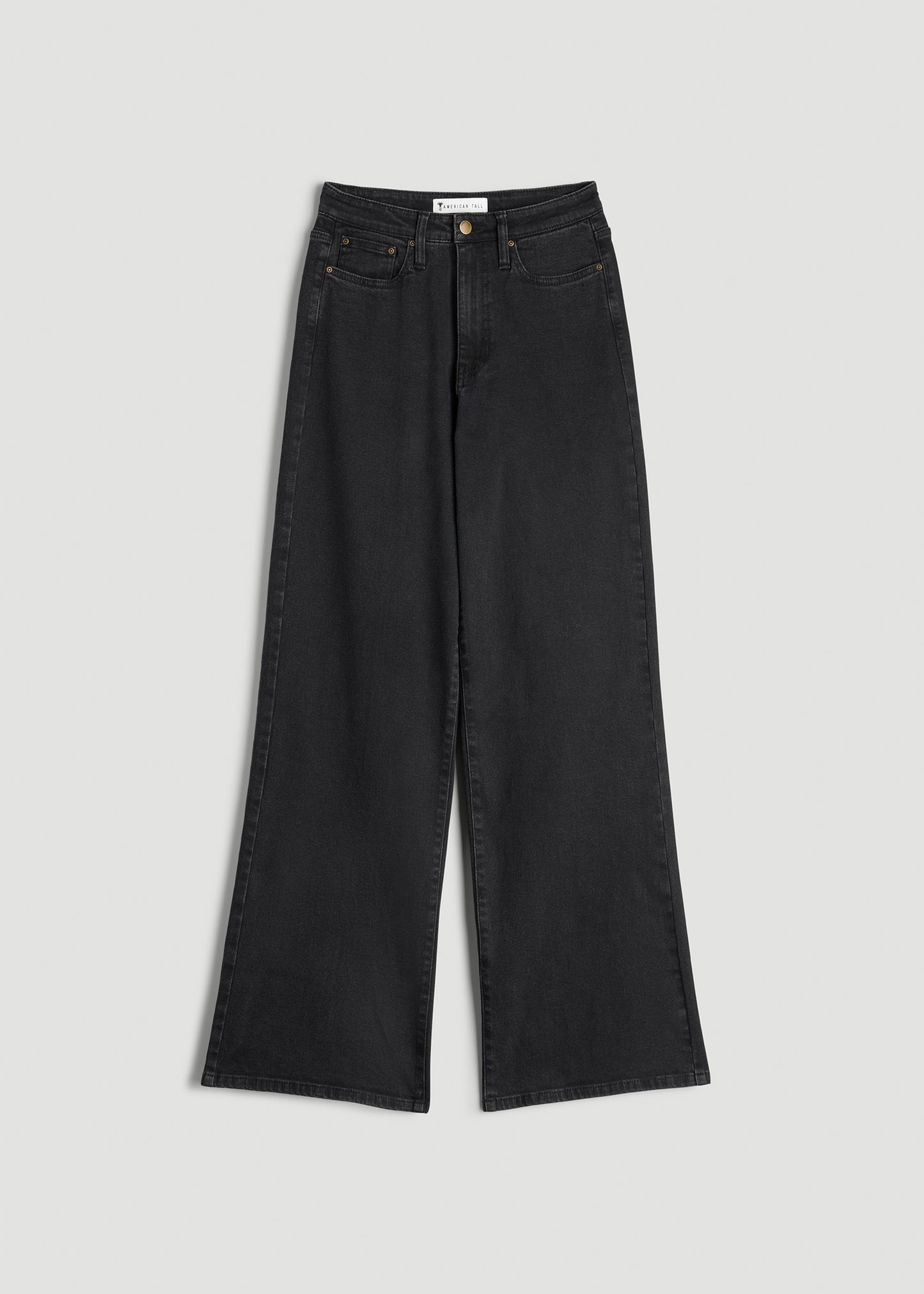 Stevie Wide Leg Jeans for Tall Women in Onyx Black Wash