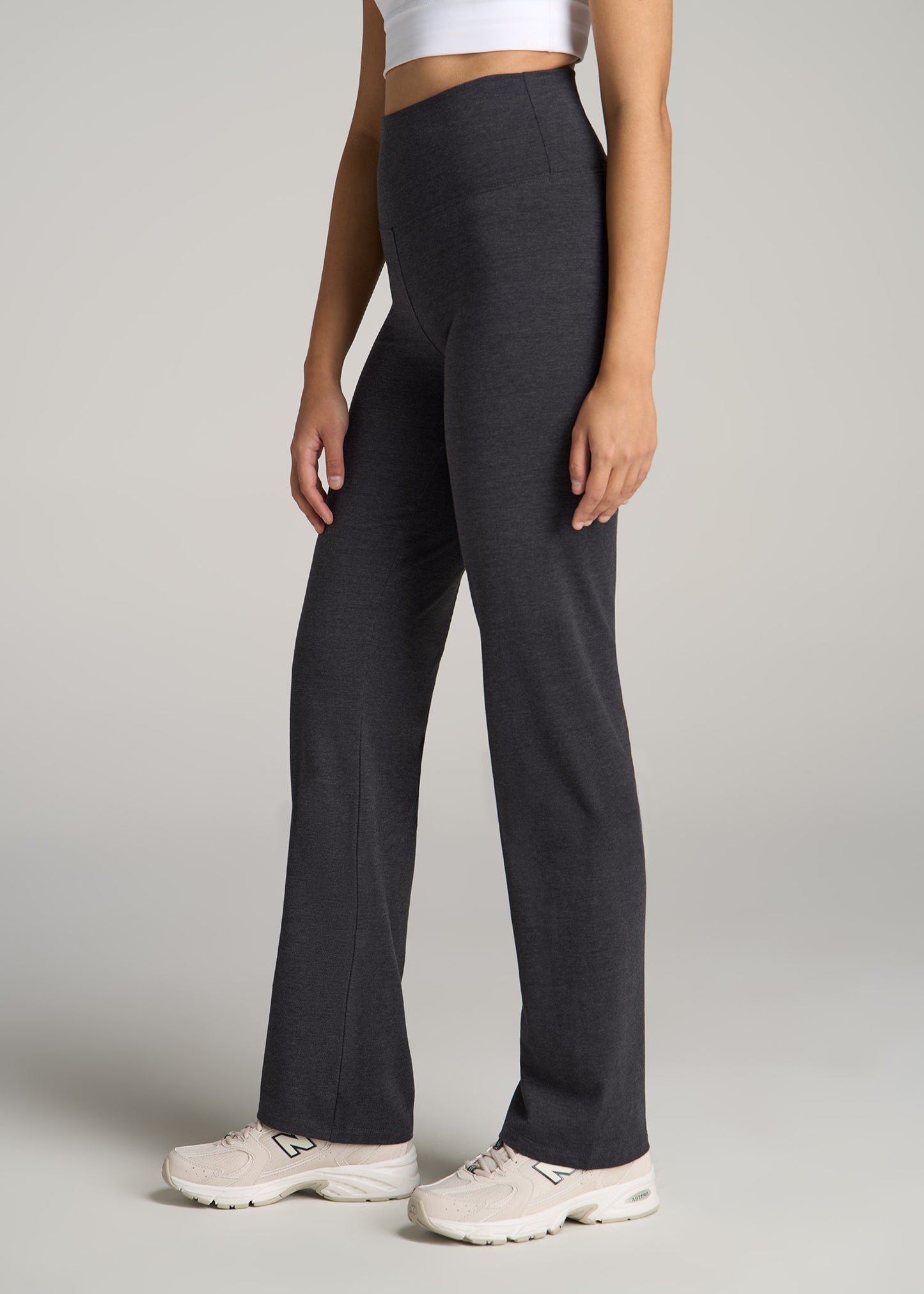 Women's Straight Leg Cotton Legging in Shadow Grey Mix