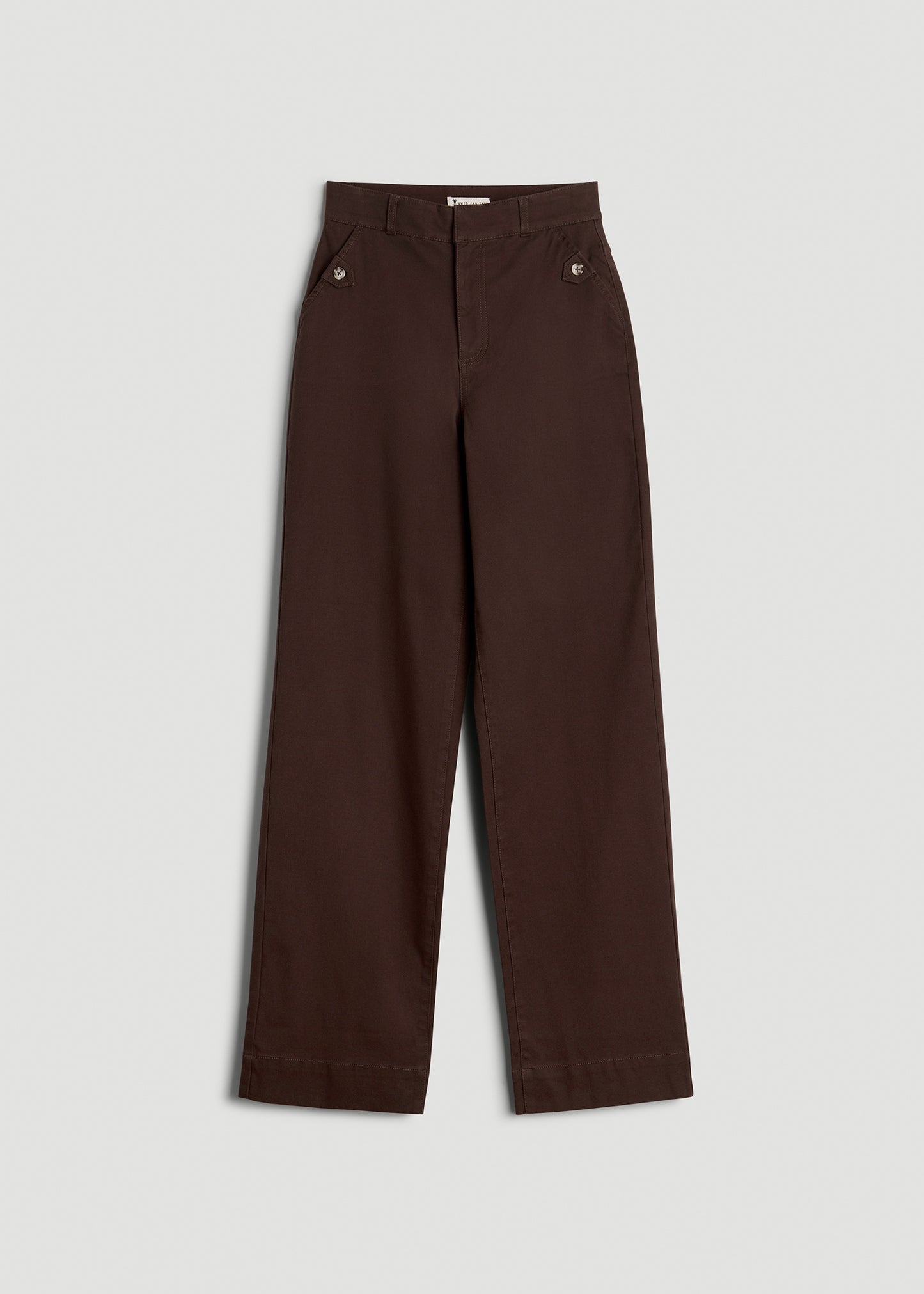 Stretch Twill Wide Leg Pant for Tall Women in Espresso