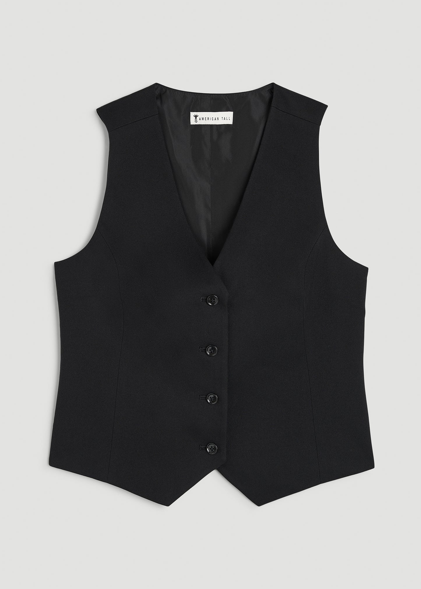 Tailored Tall Women's Vest in Black