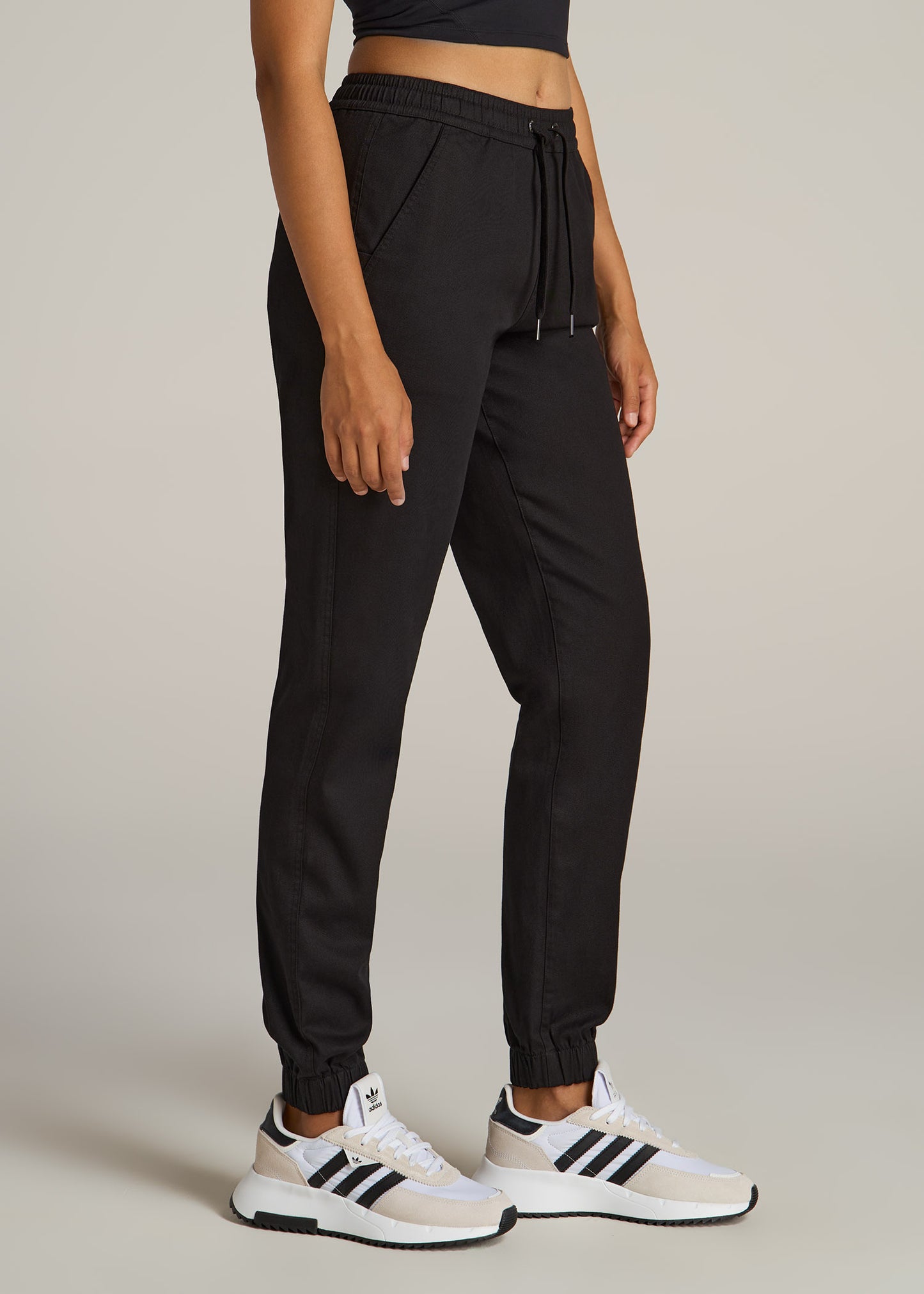 American-Tall-Women-Twill-Jogger-Pant-Black-side